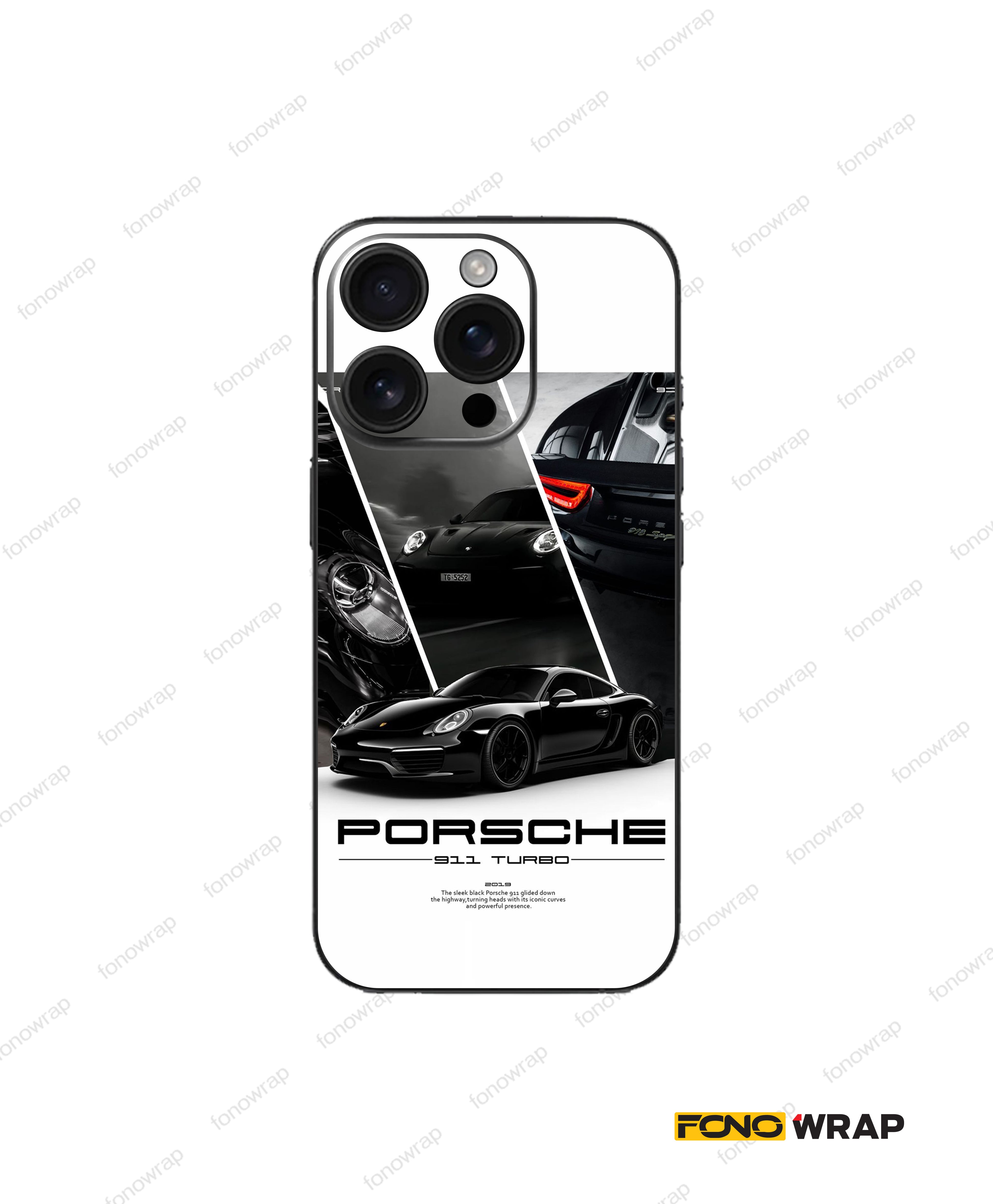 Porsche 3D Embossed Mobile Skin