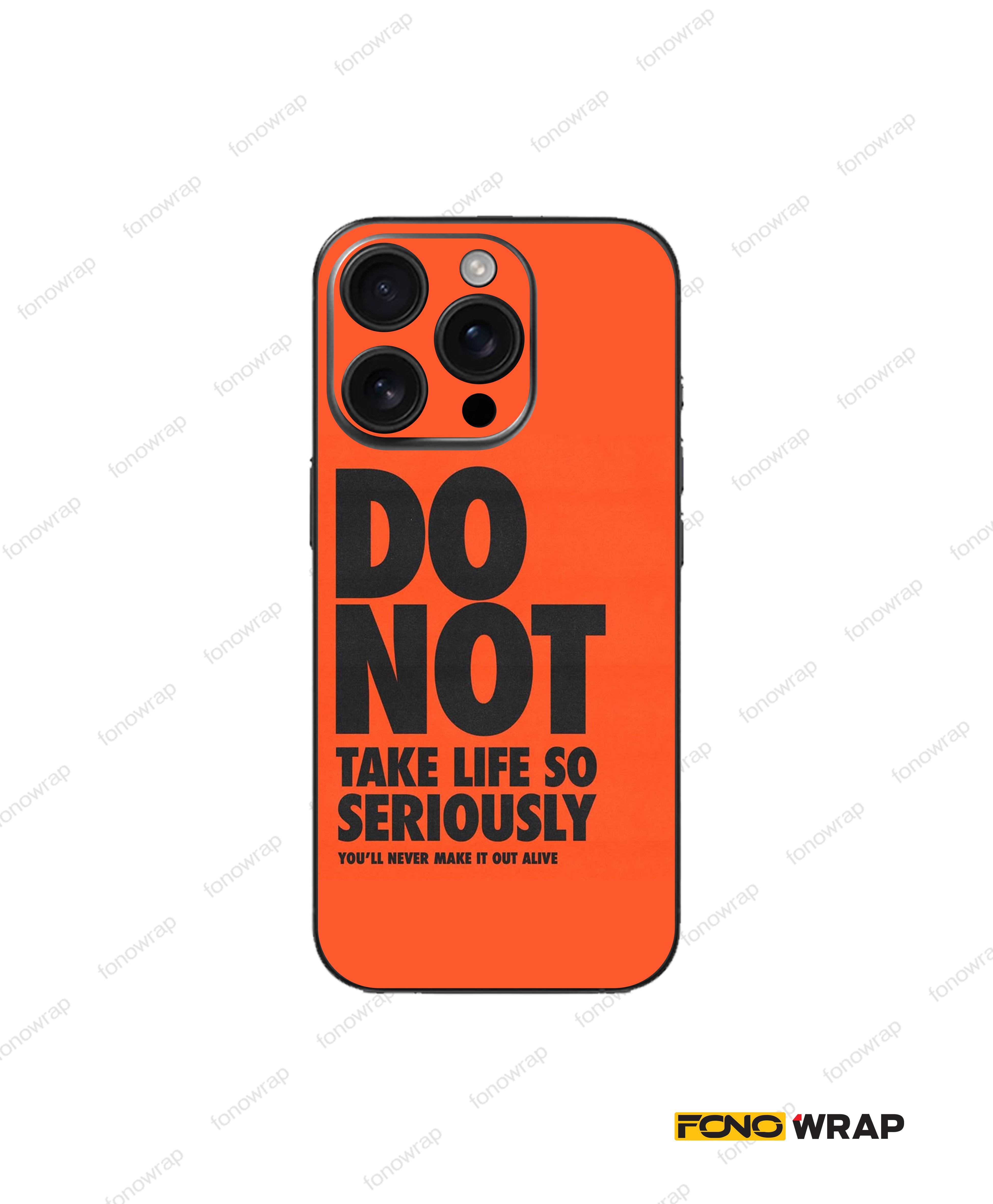 Quotes 3D Embossed Mobile Skin