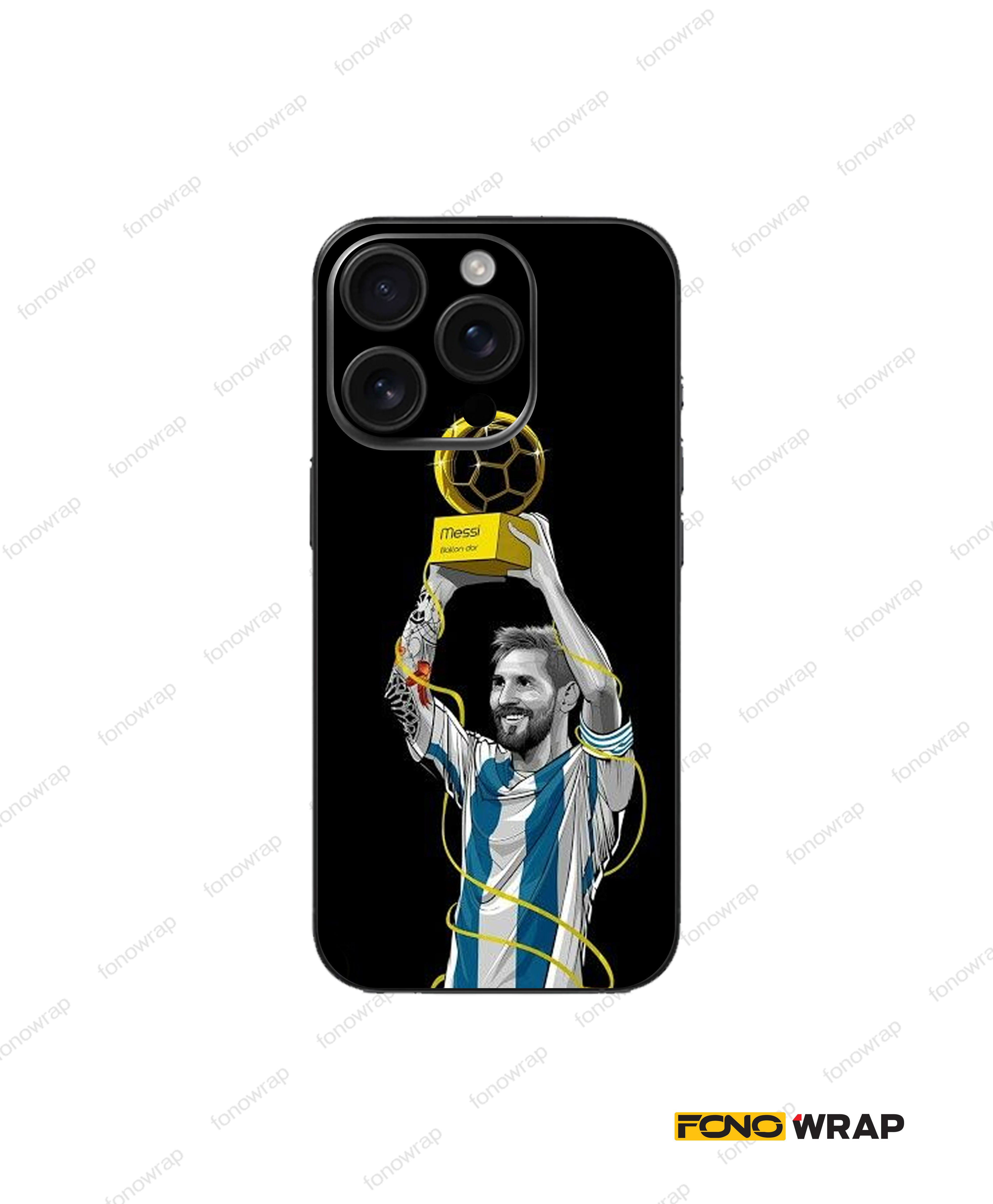 Messi 3D Embossed Mobile Skin