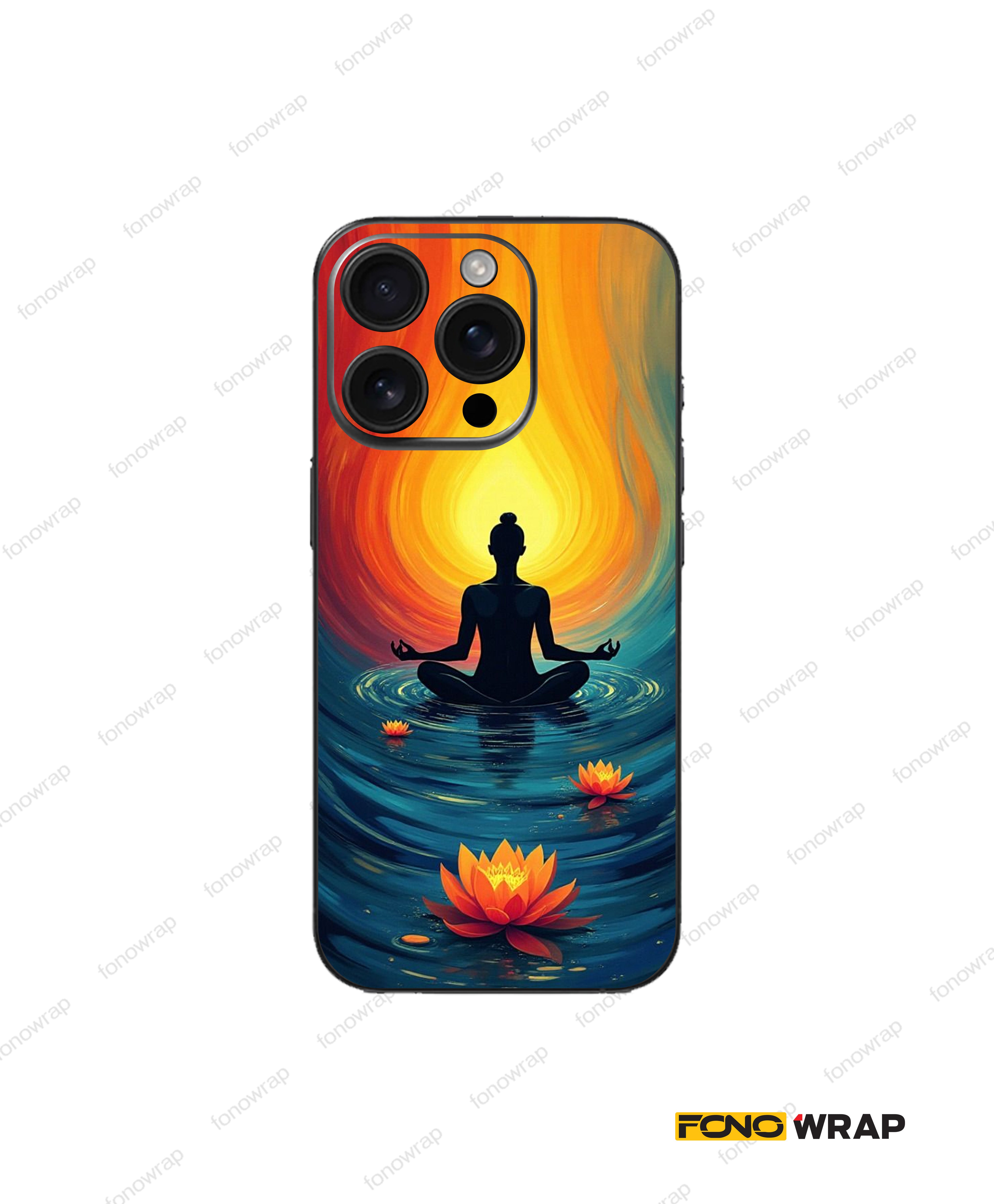Budha Meditation 3D Embossed Mobile Skin