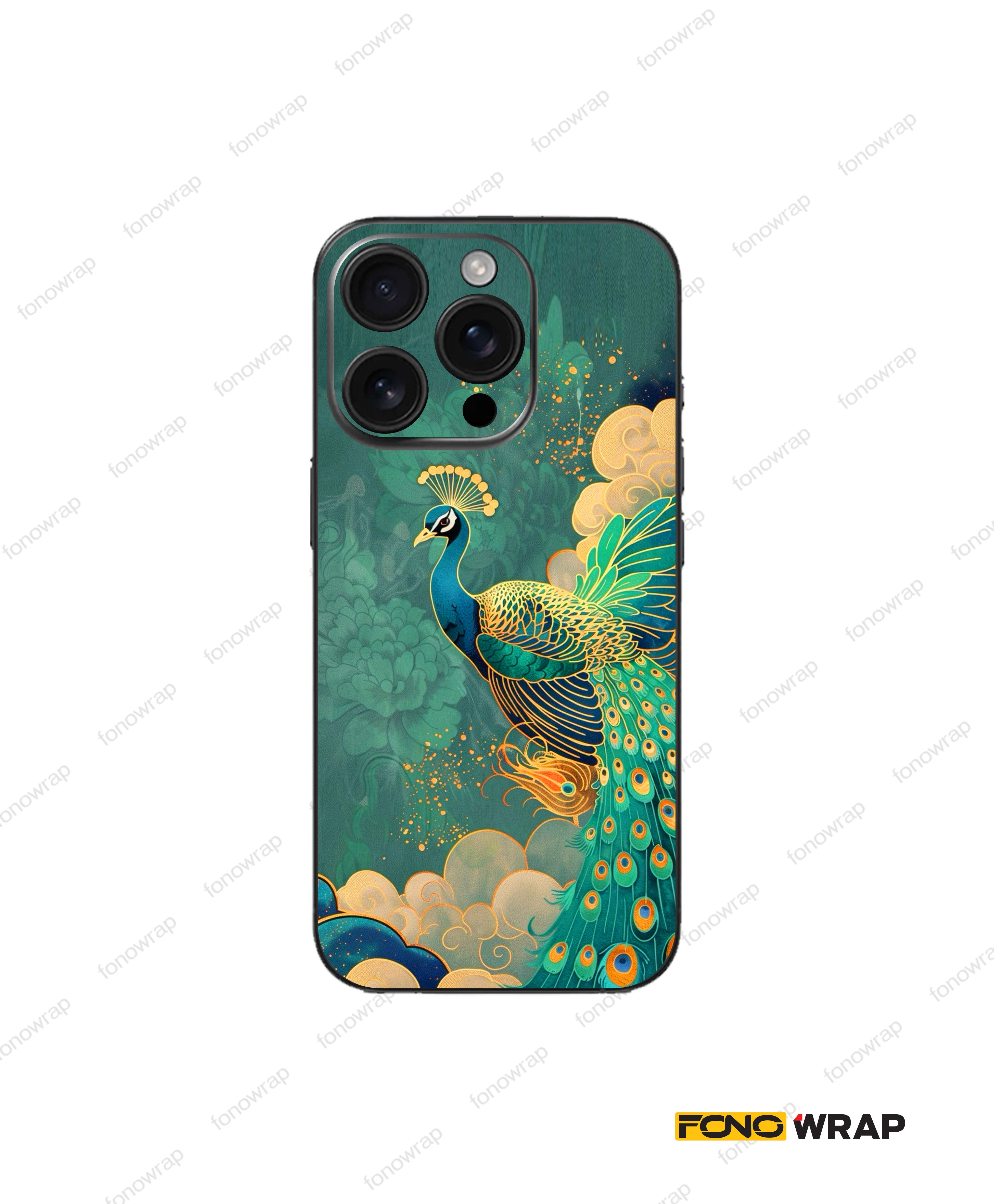 Peacock 3D Embossed Mobile Skin