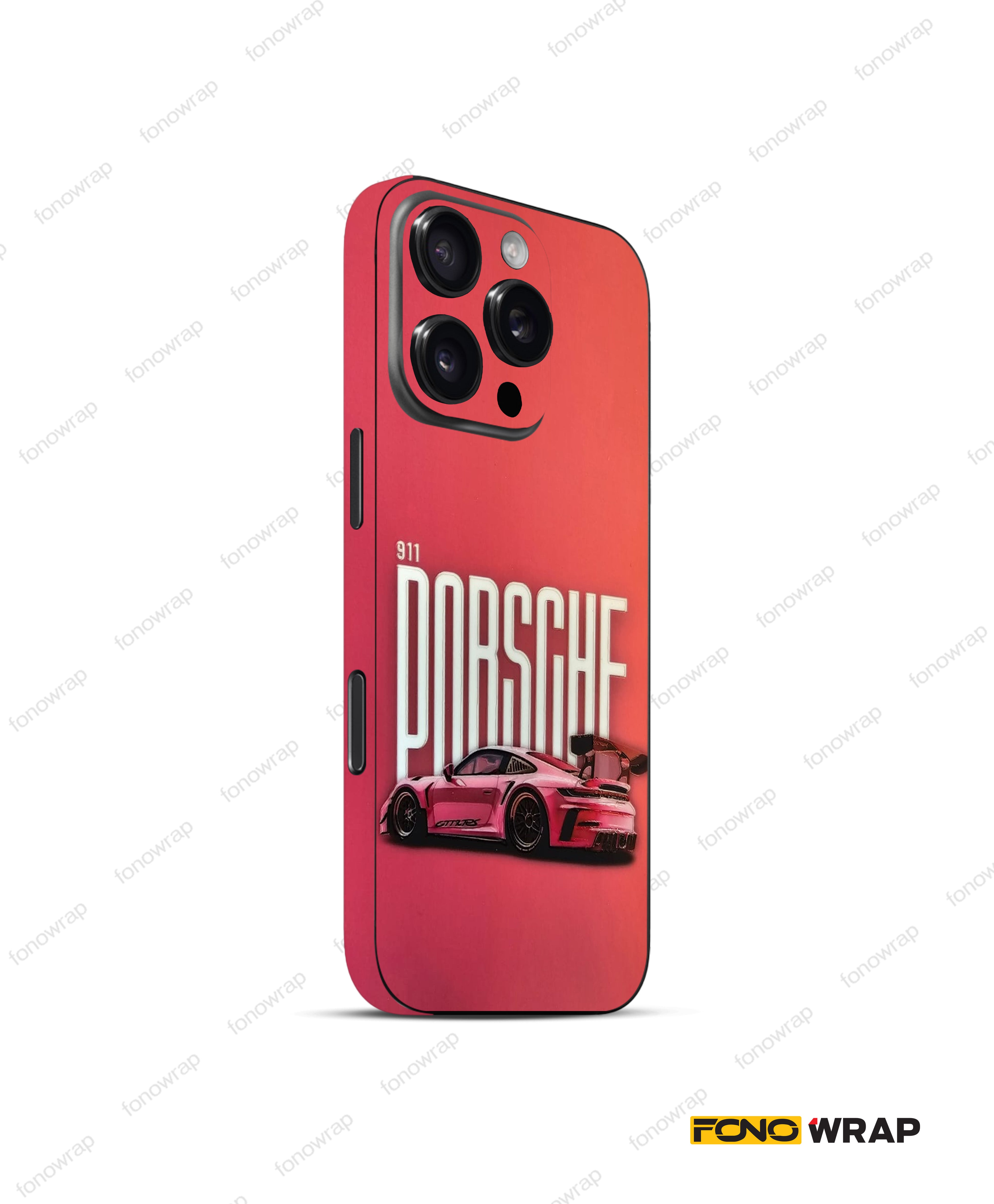 Porsche Pink 3D Embossed Mobile Skin