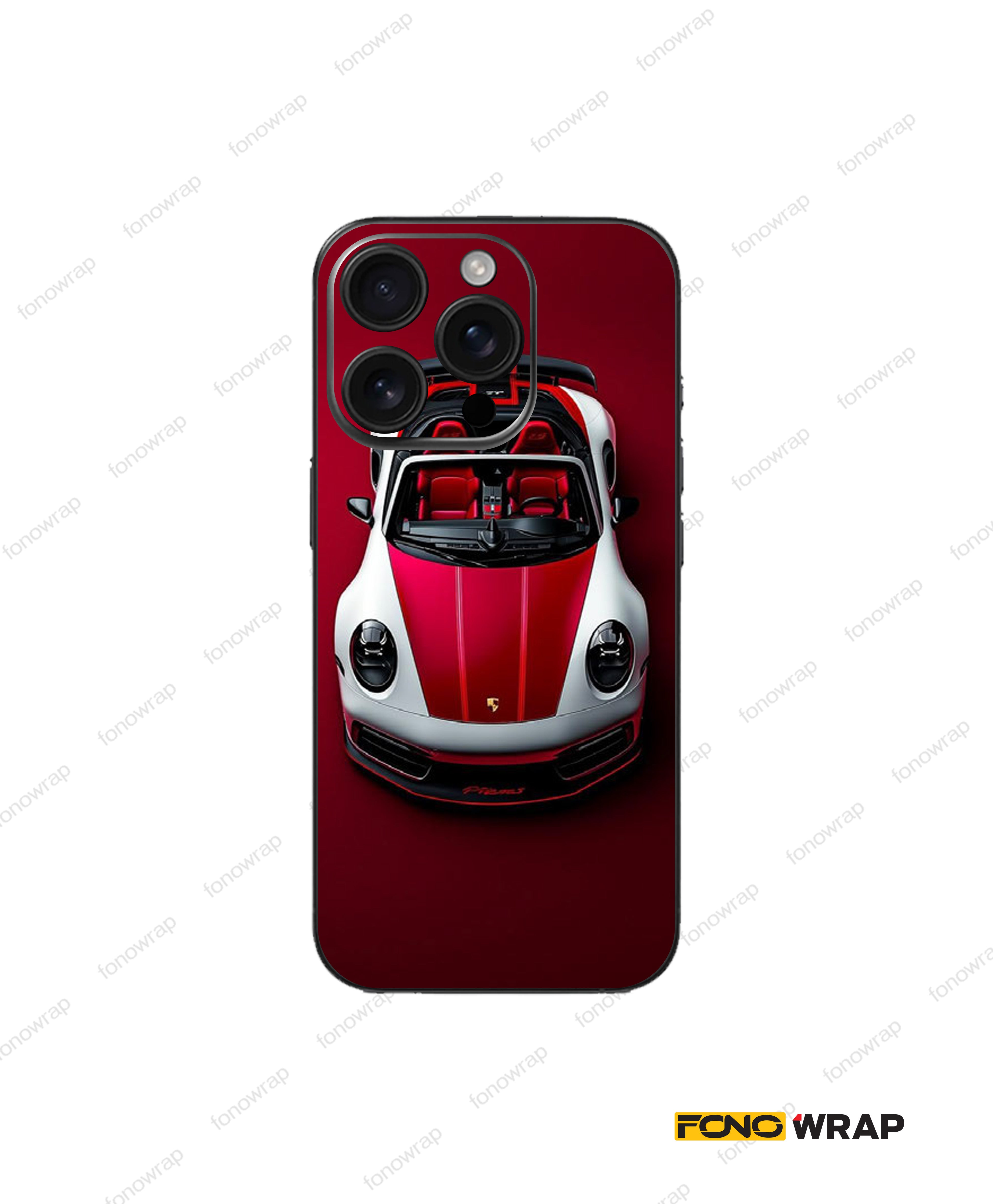Porsche Classic 3D Embossed Mobile Skin