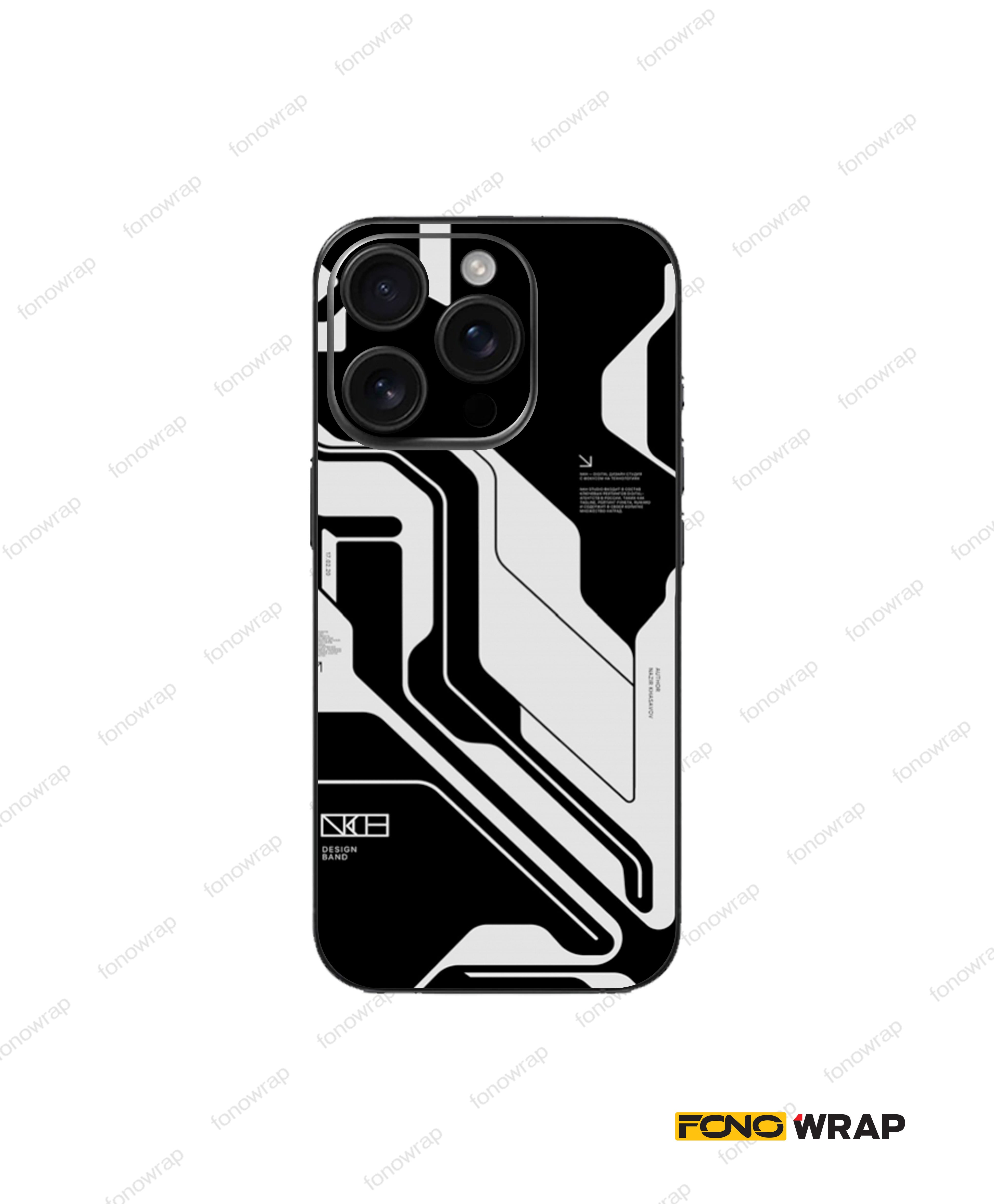 Cyber Punk Black 3D Embossed Mobile Skin