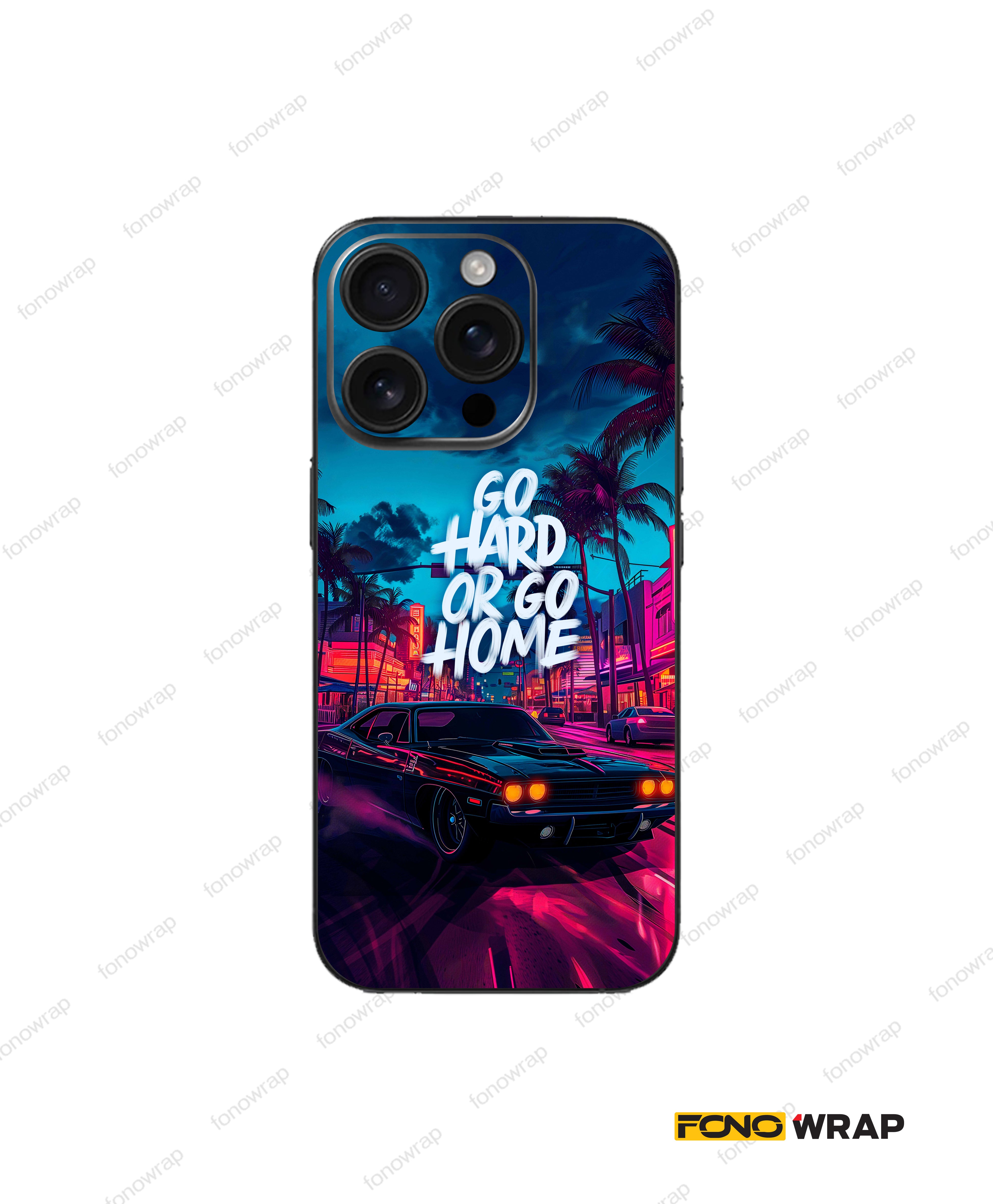 Purple Car 3D Embossed Mobile Skin