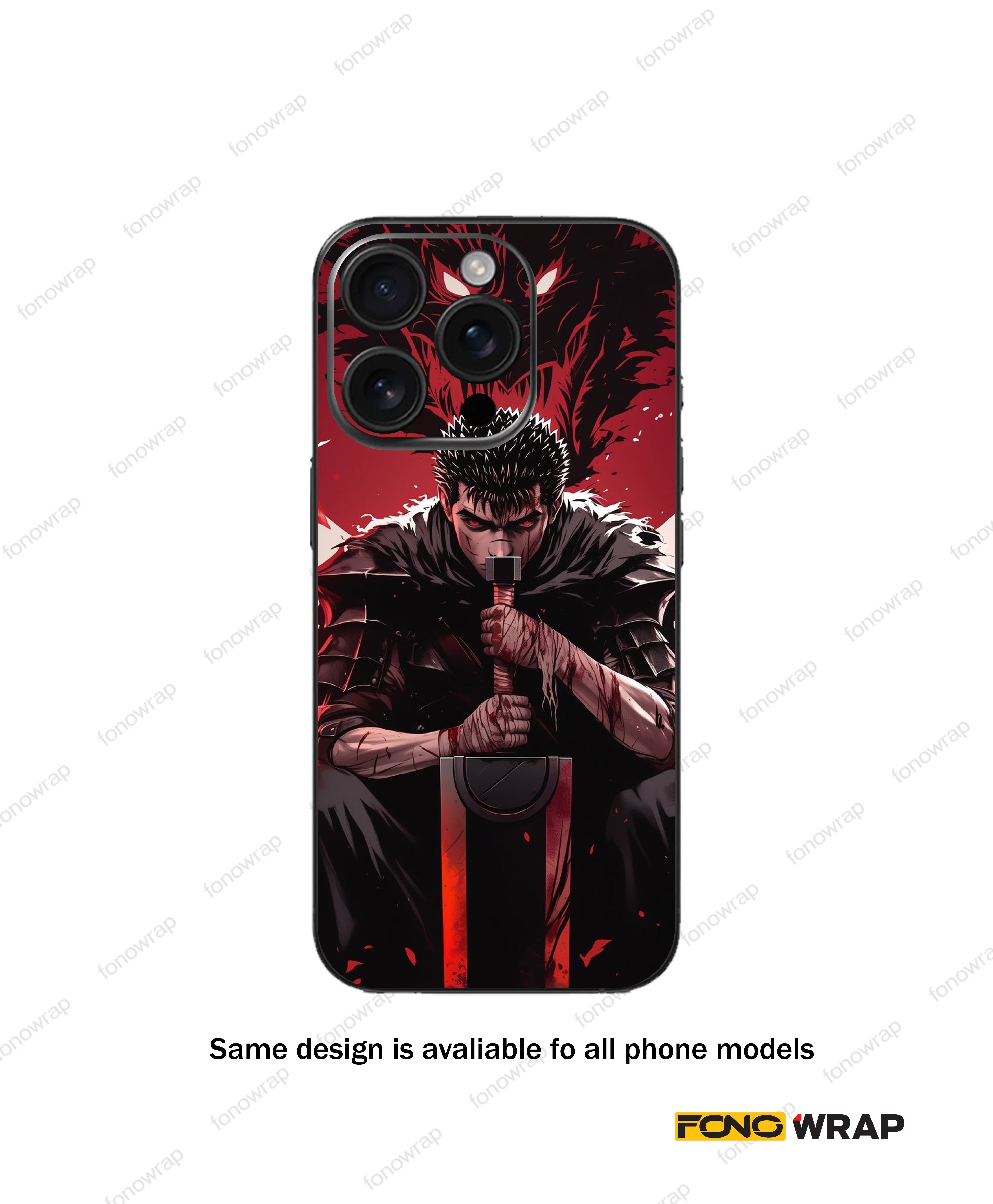 Berserk Anime 3D Embossed Mobile Skin