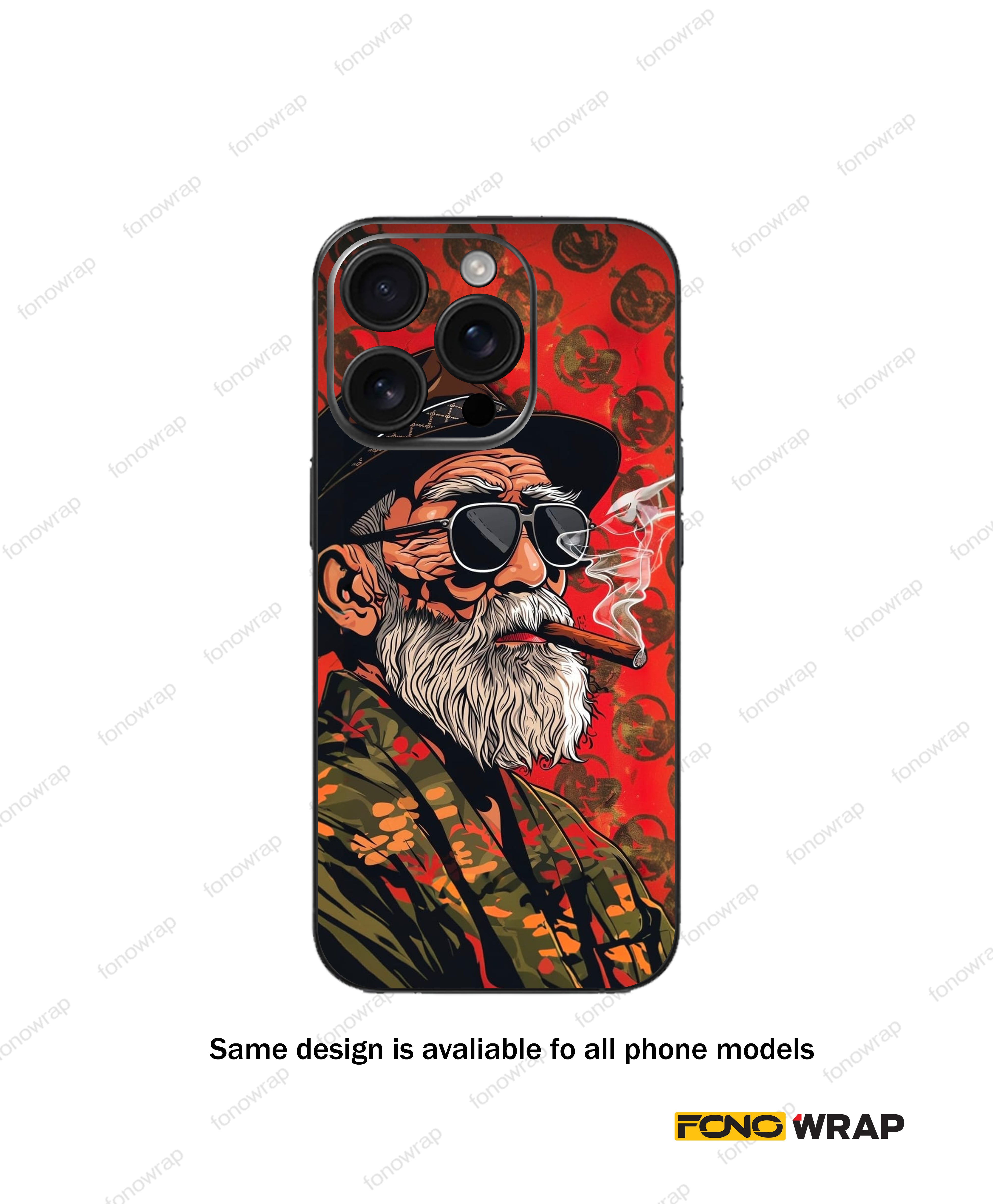 Roshi Anime 3D Embossed Mobile Skin