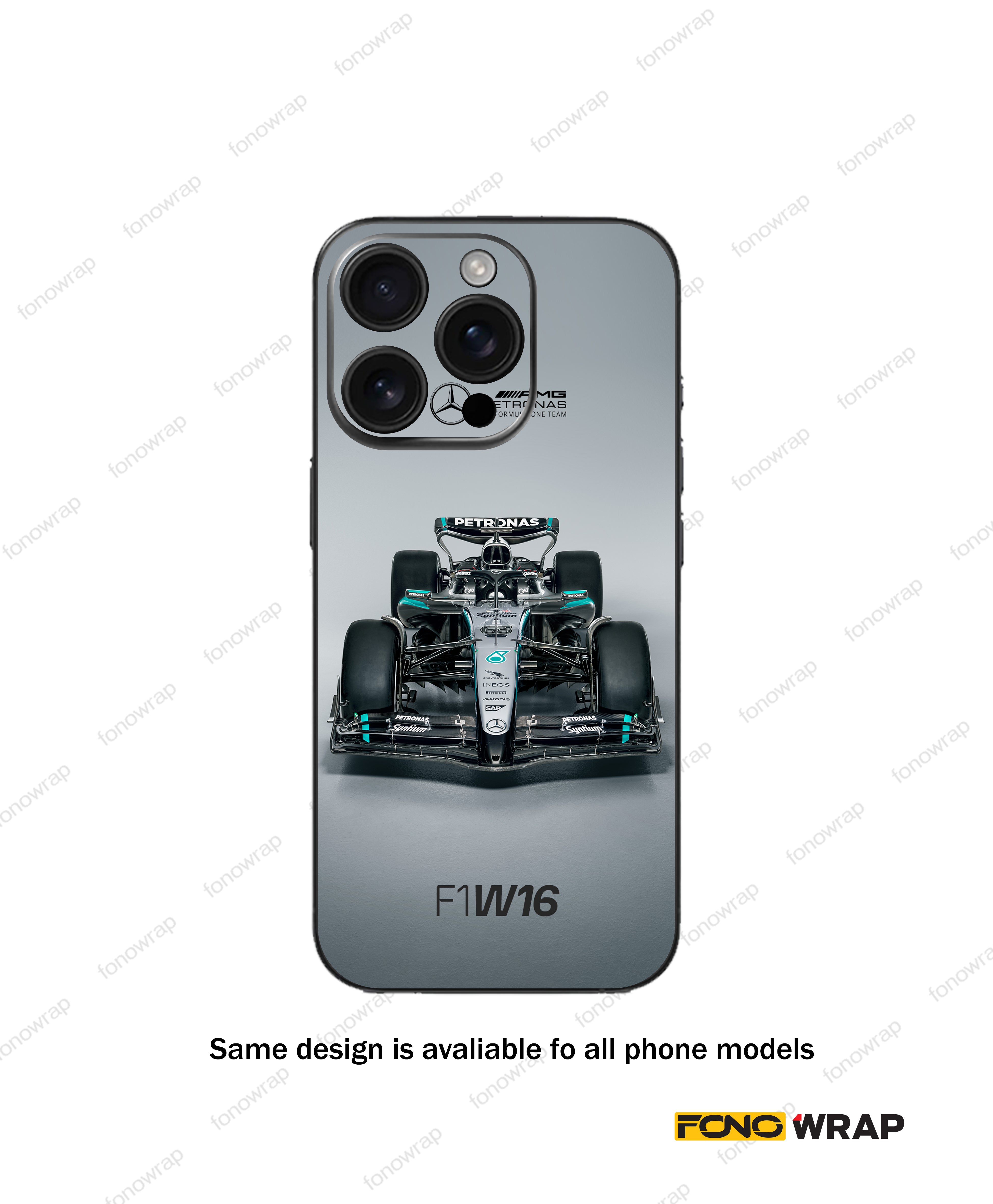 AMG Petronas 3D Embossed Mobile Skin
