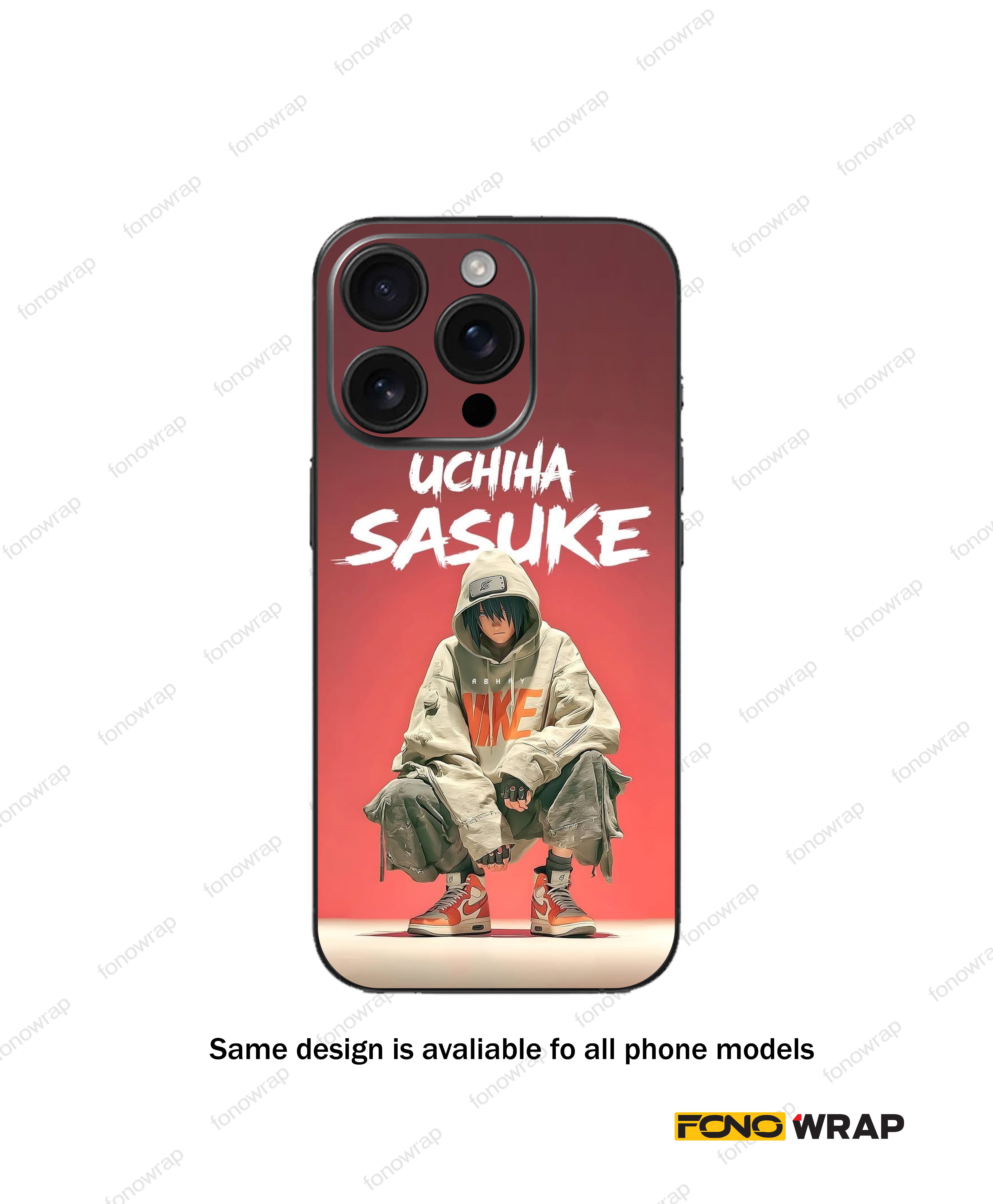 Uchiha Sasuke 3D Embossed Mobile Skin
