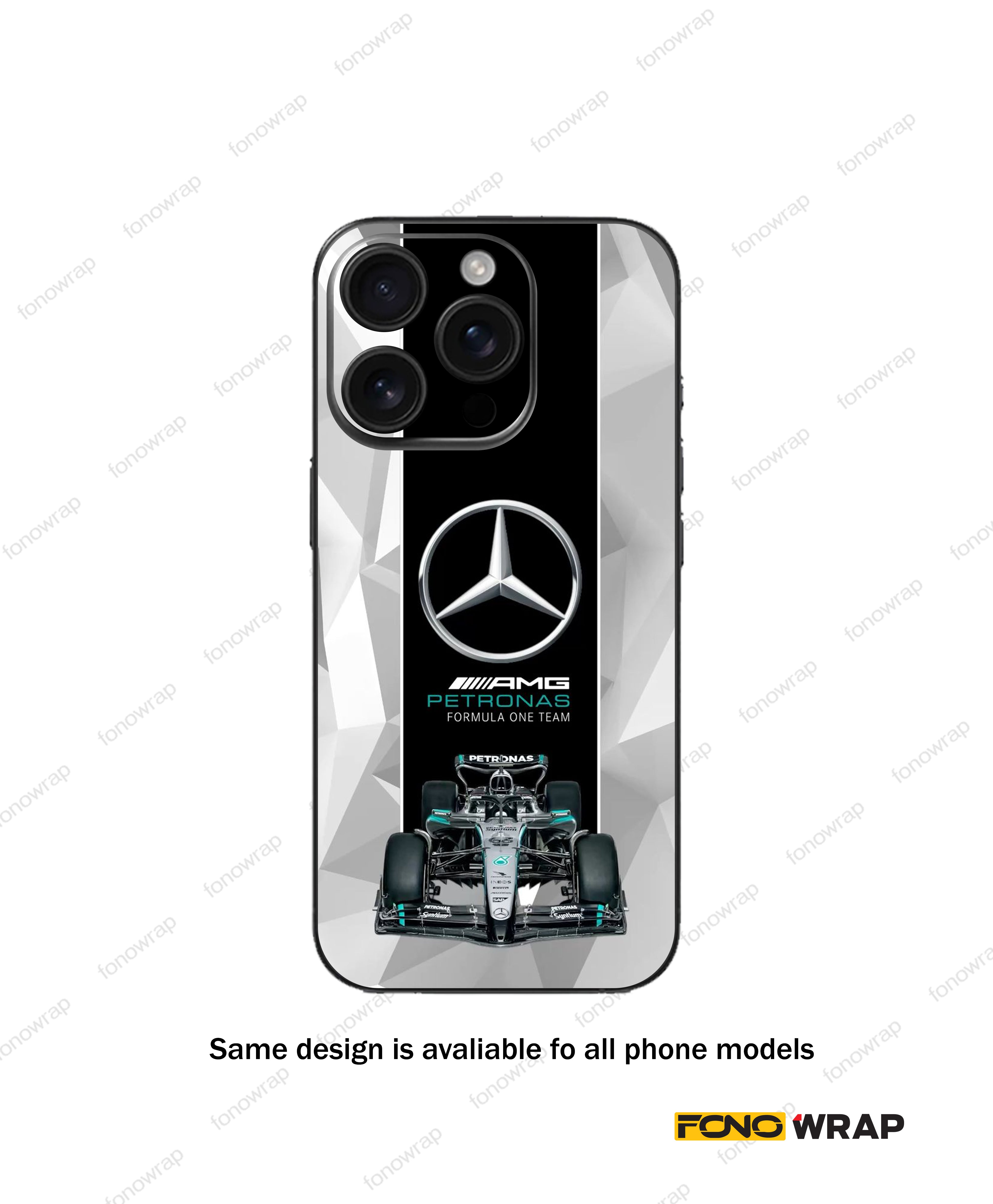 AMG Petronas F1 3D Embossed Mobile Skin