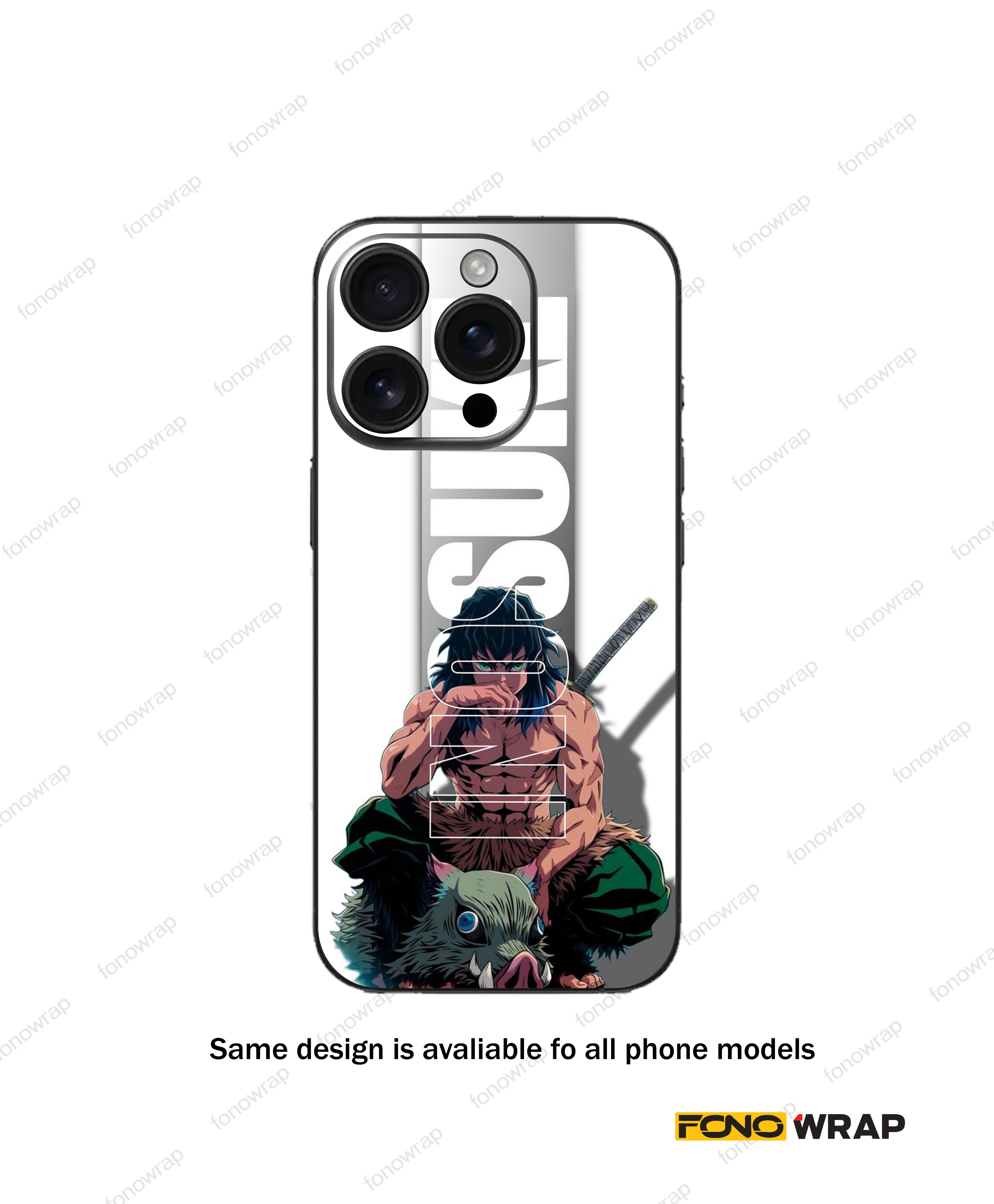 Inosuke Anime  3D Embossed Mobile Skin