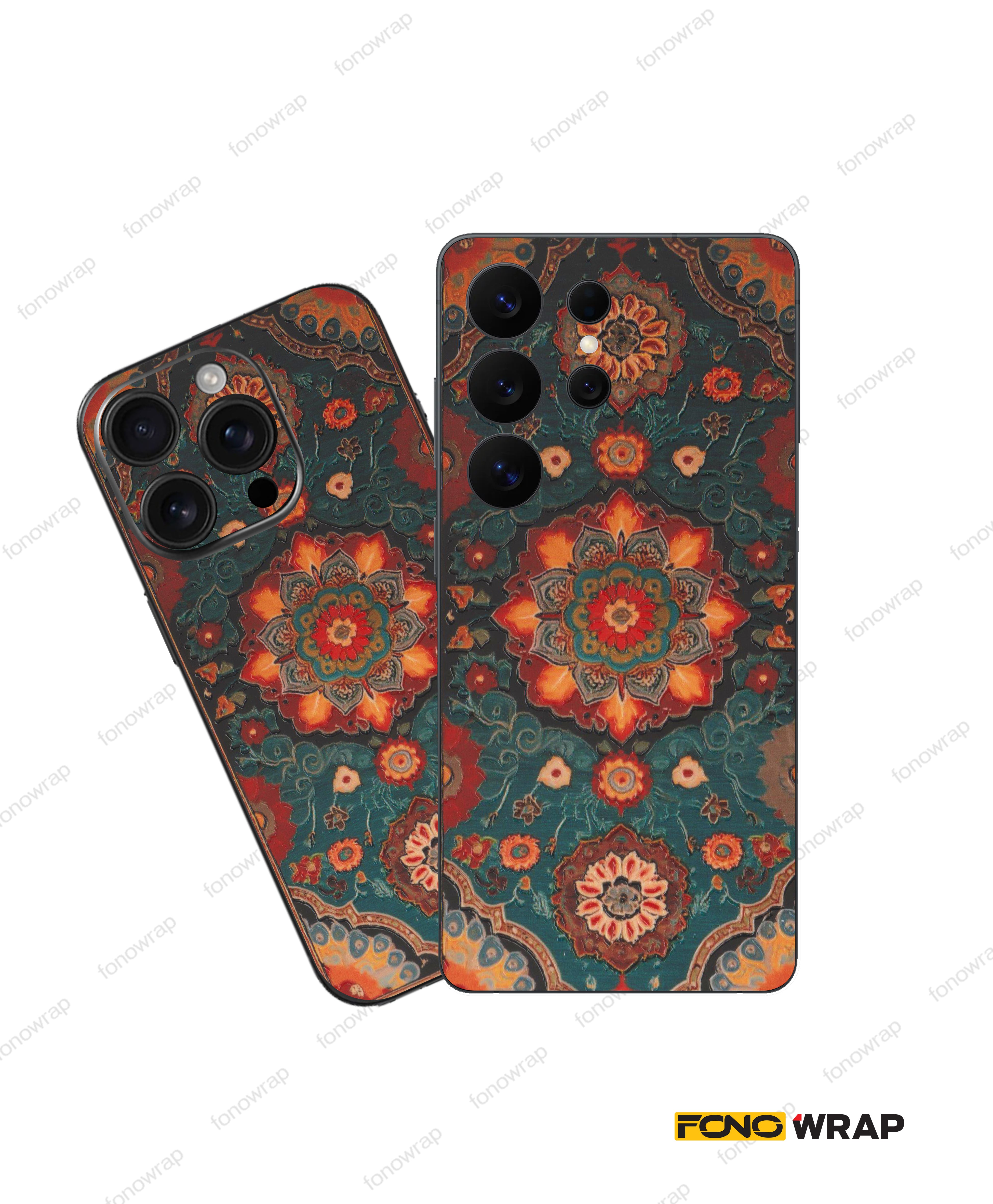 Floral Mandala 3D Embossed Mobile Skin