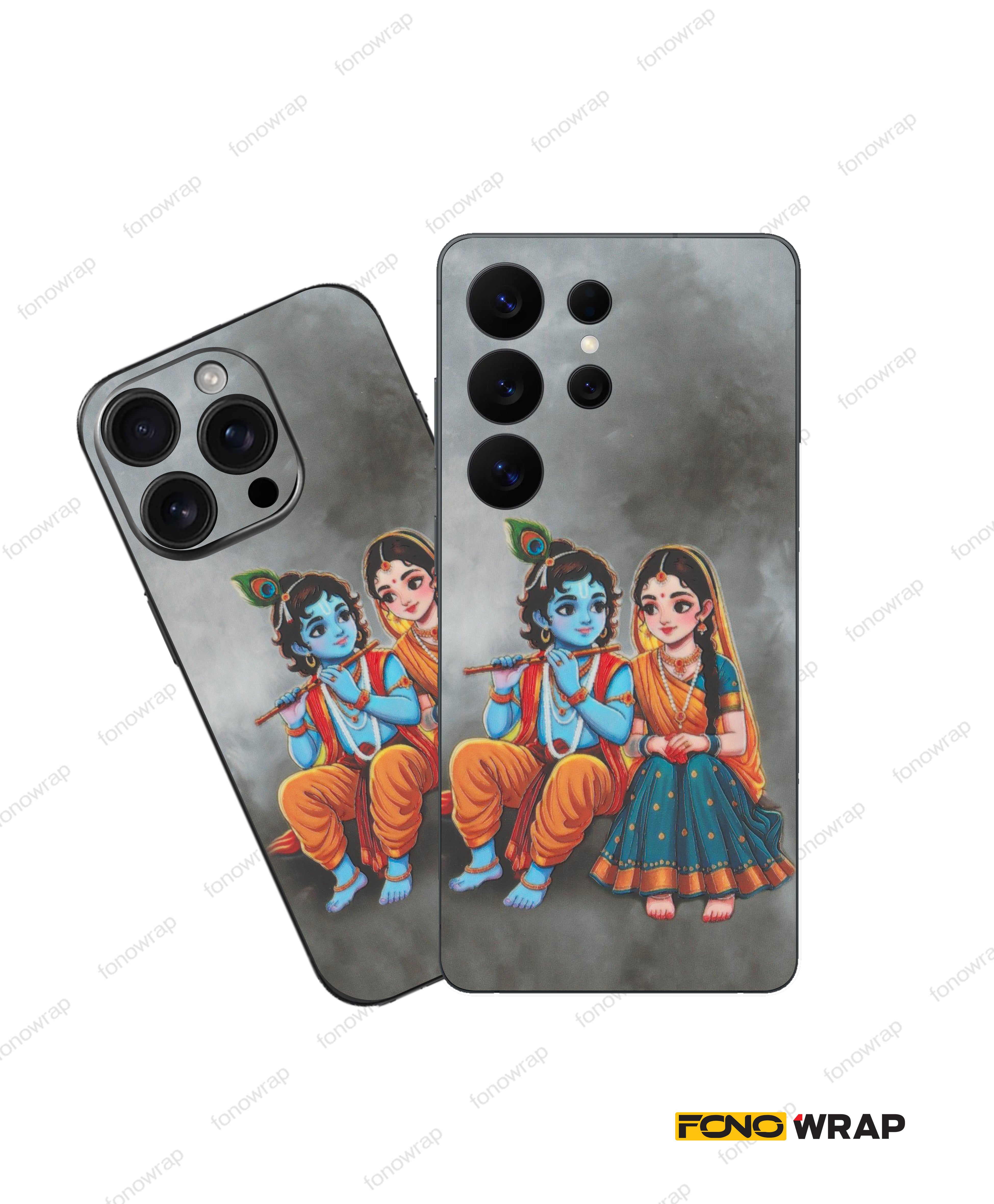 Radha krishna 3D Embossed Mobile Skin