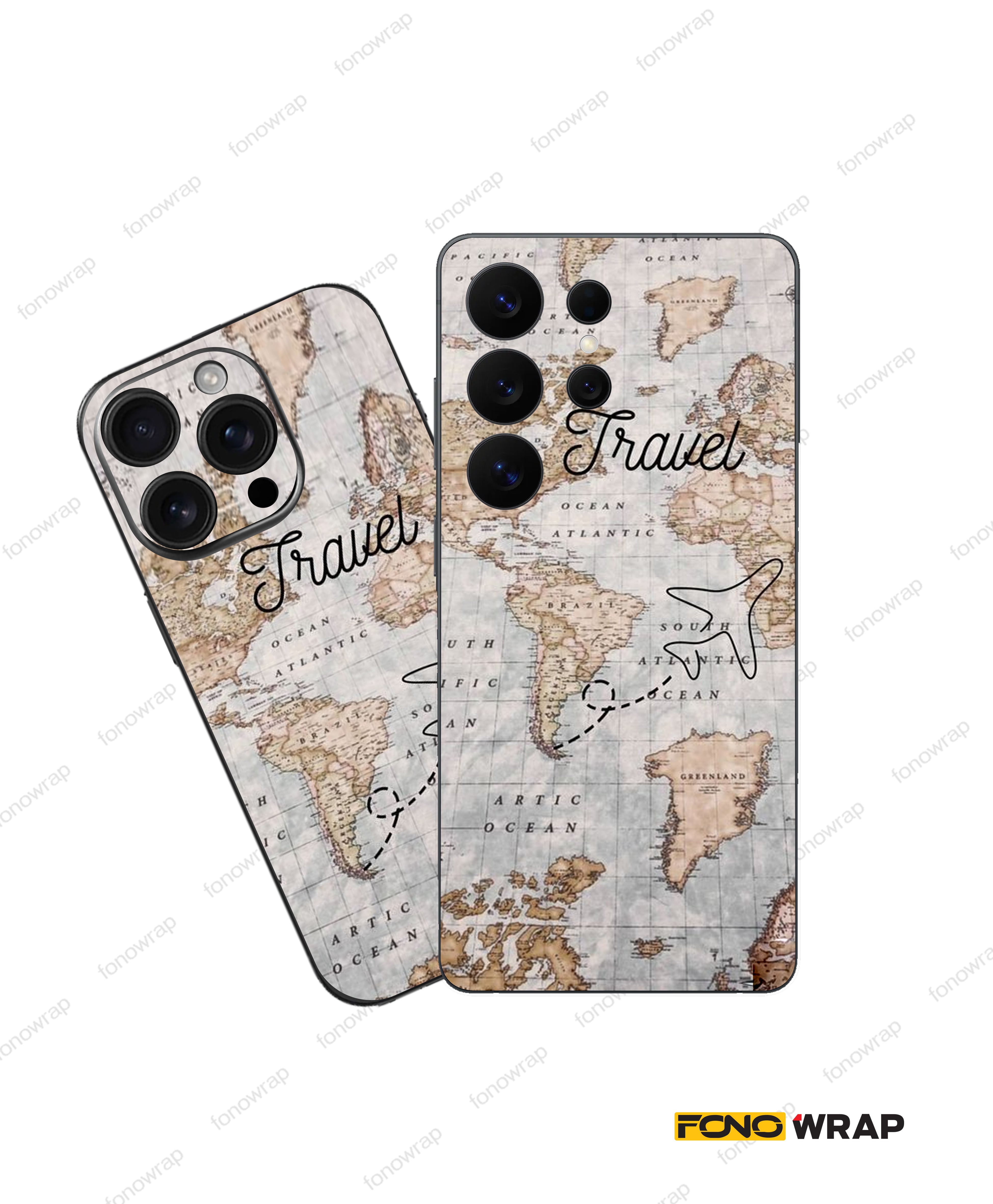 Travel 3D Embossed Mobile Skin
