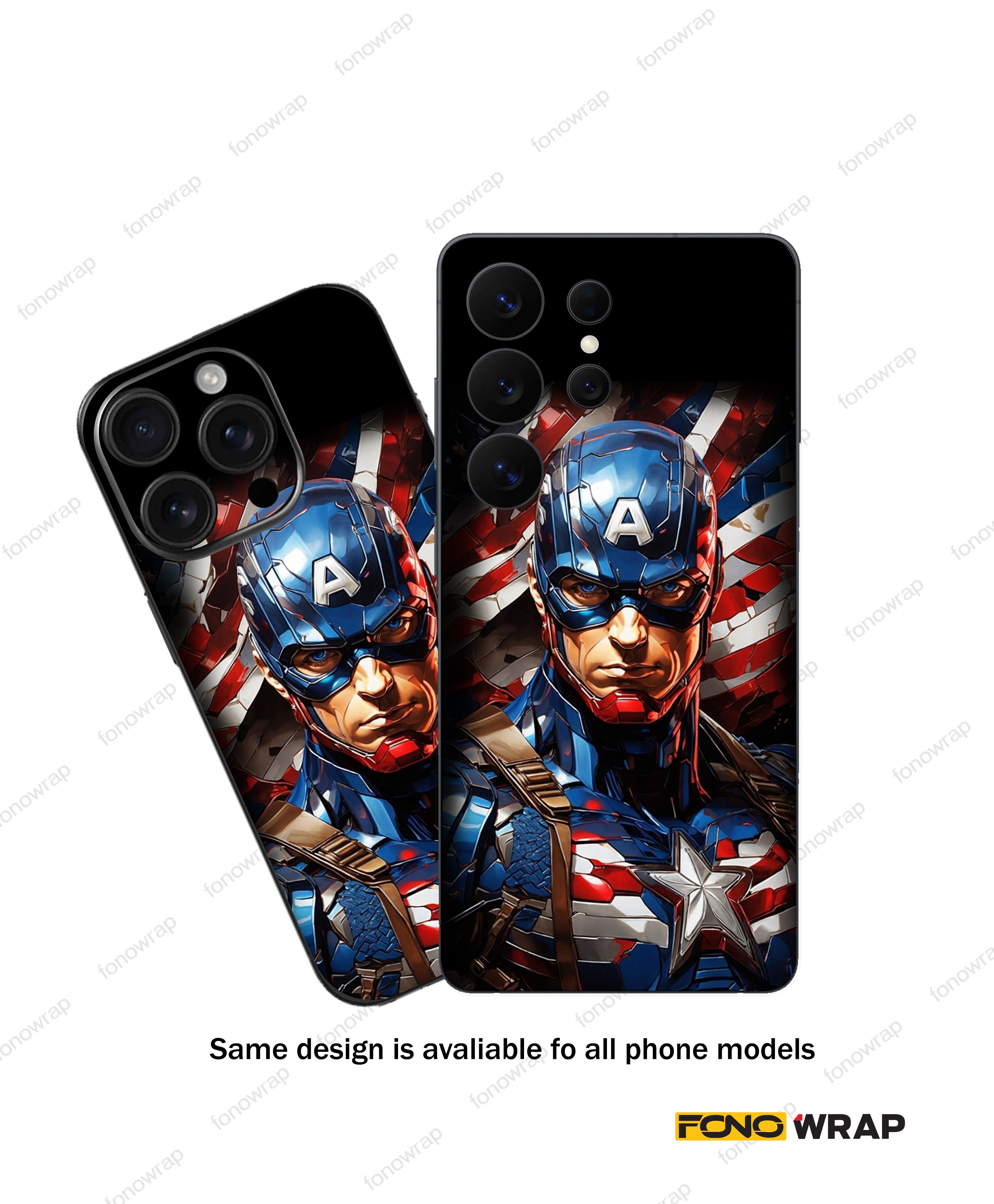 Captain America 3D Embossed Mobile Skin