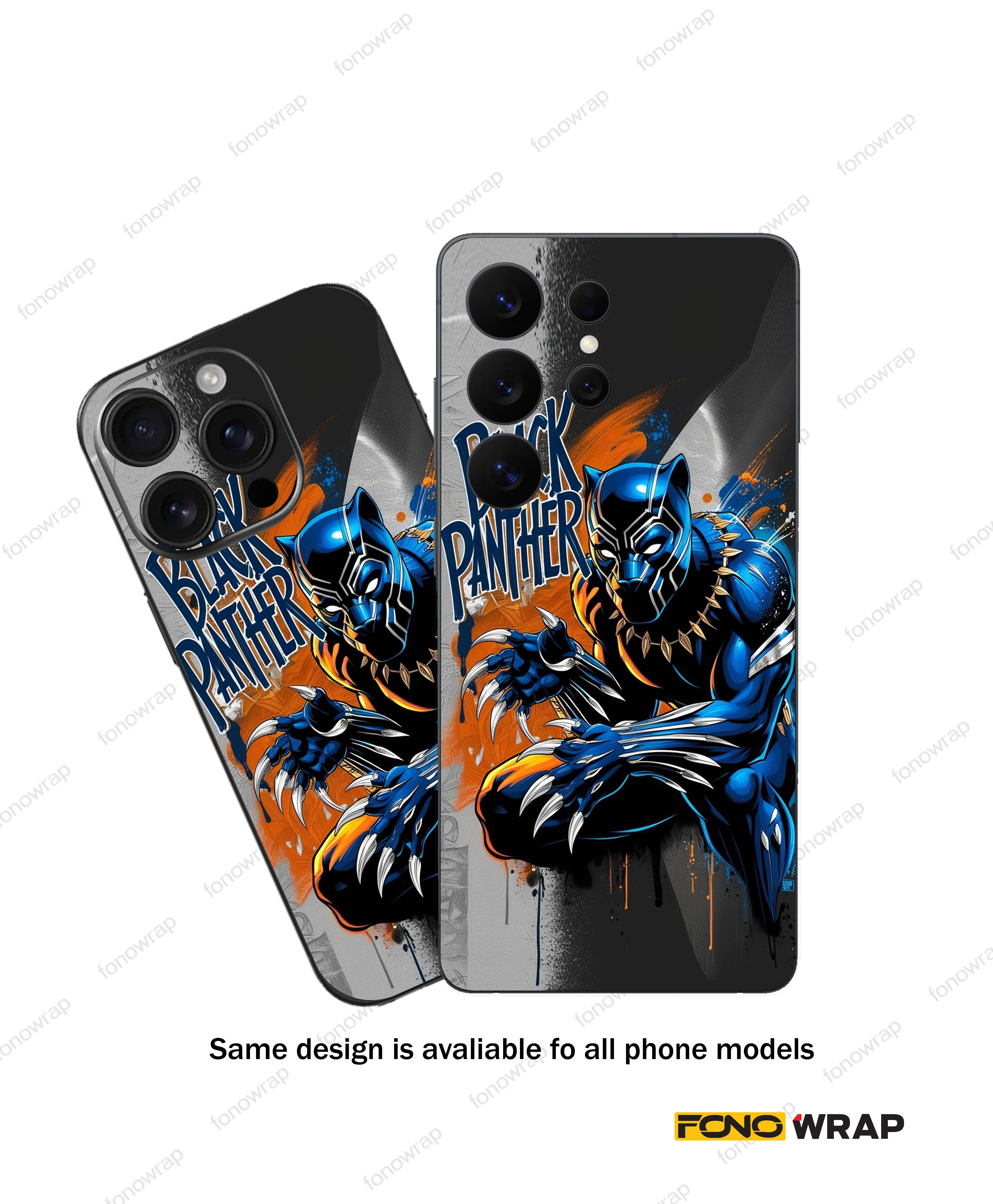 Black Panther 3D Embossed Mobile Skin