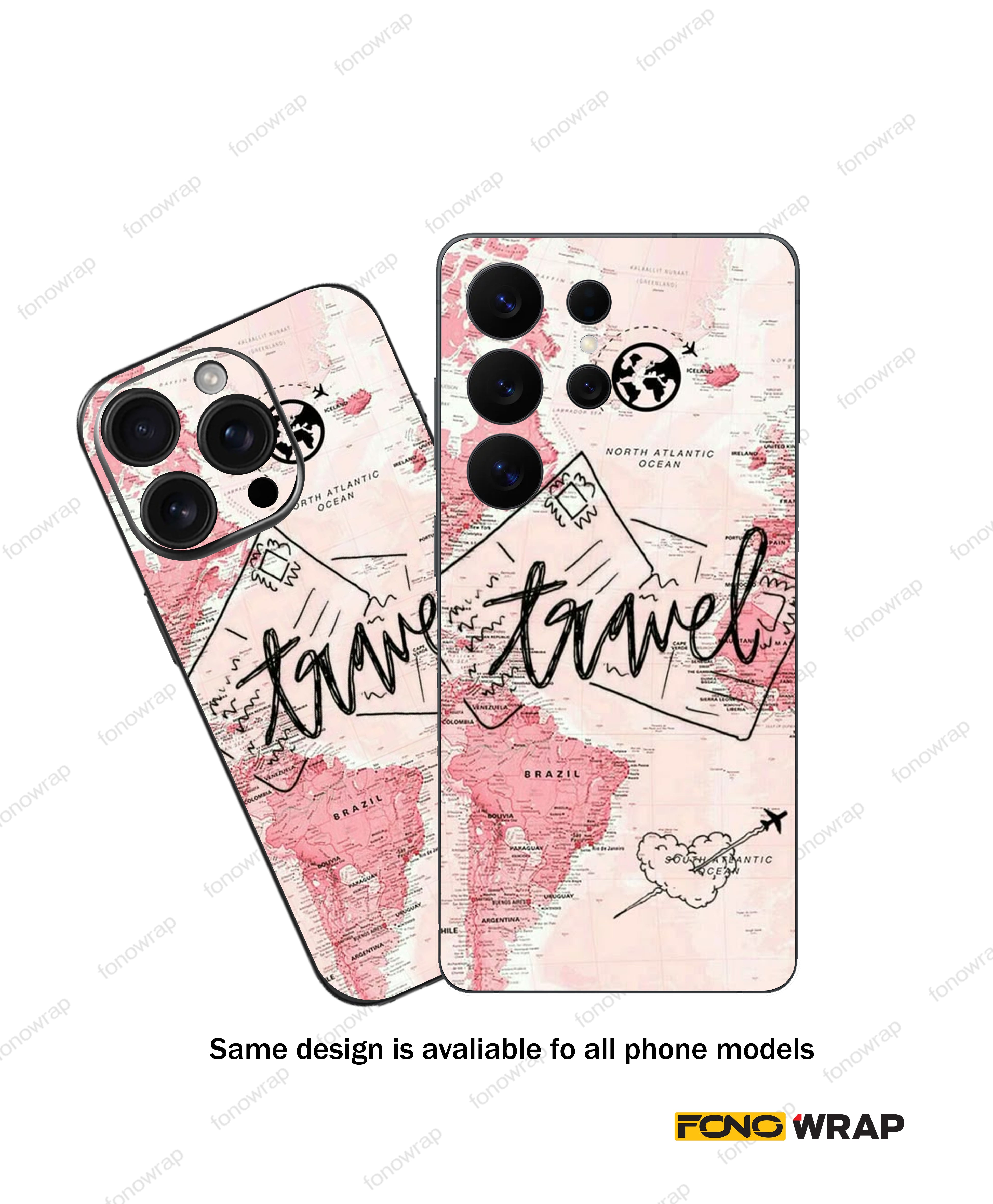 Travel 3D Embossed Mobile Skin