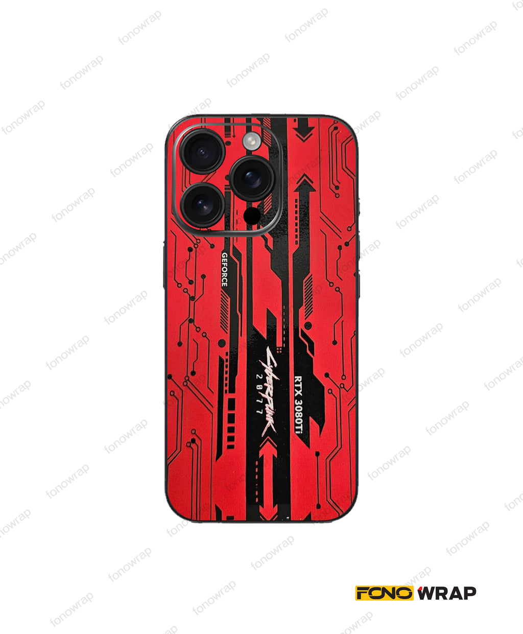 Cyberpunk Red Embossed Mobile Skin