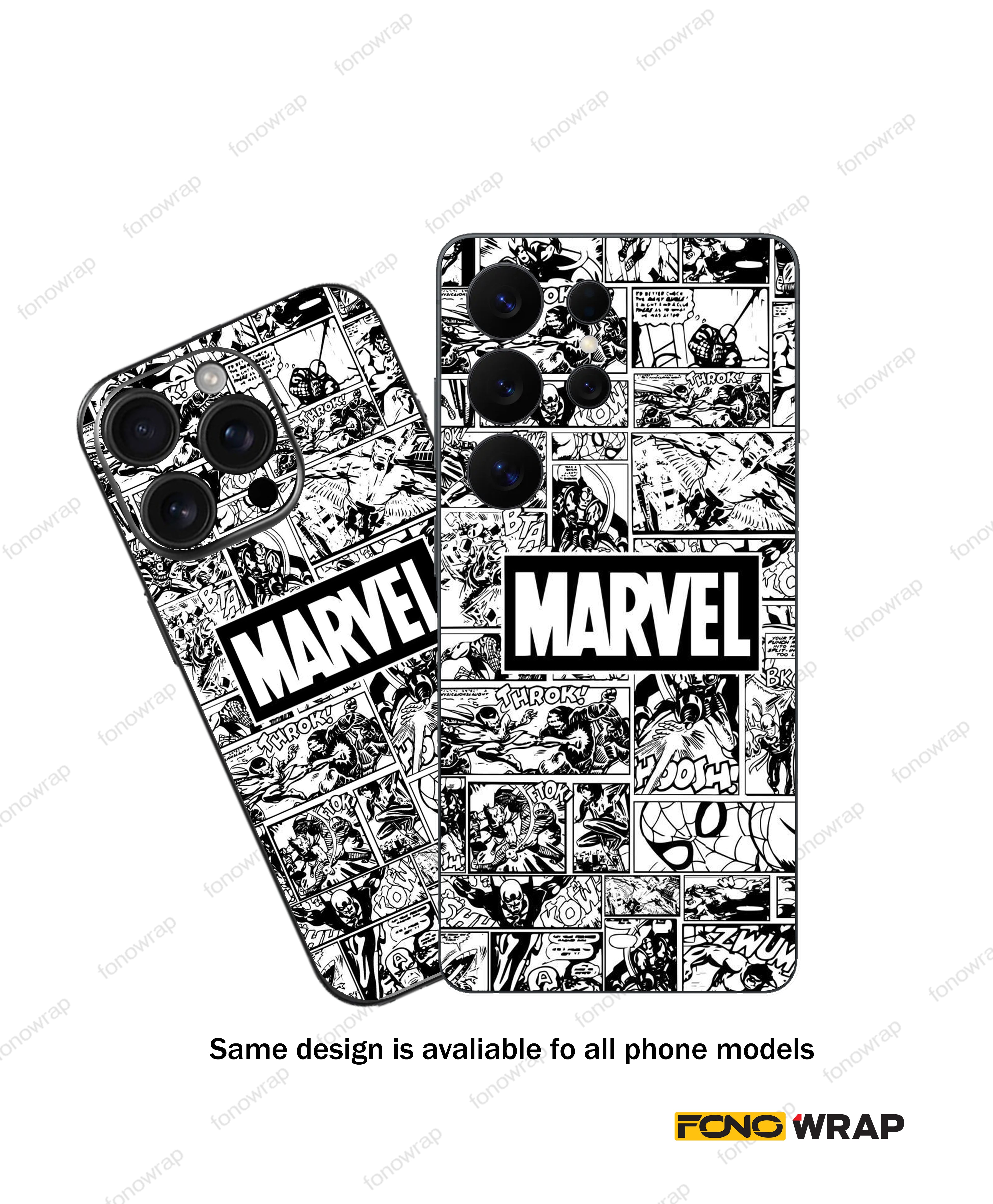 Marvel 3D Embossed Mobile Skin