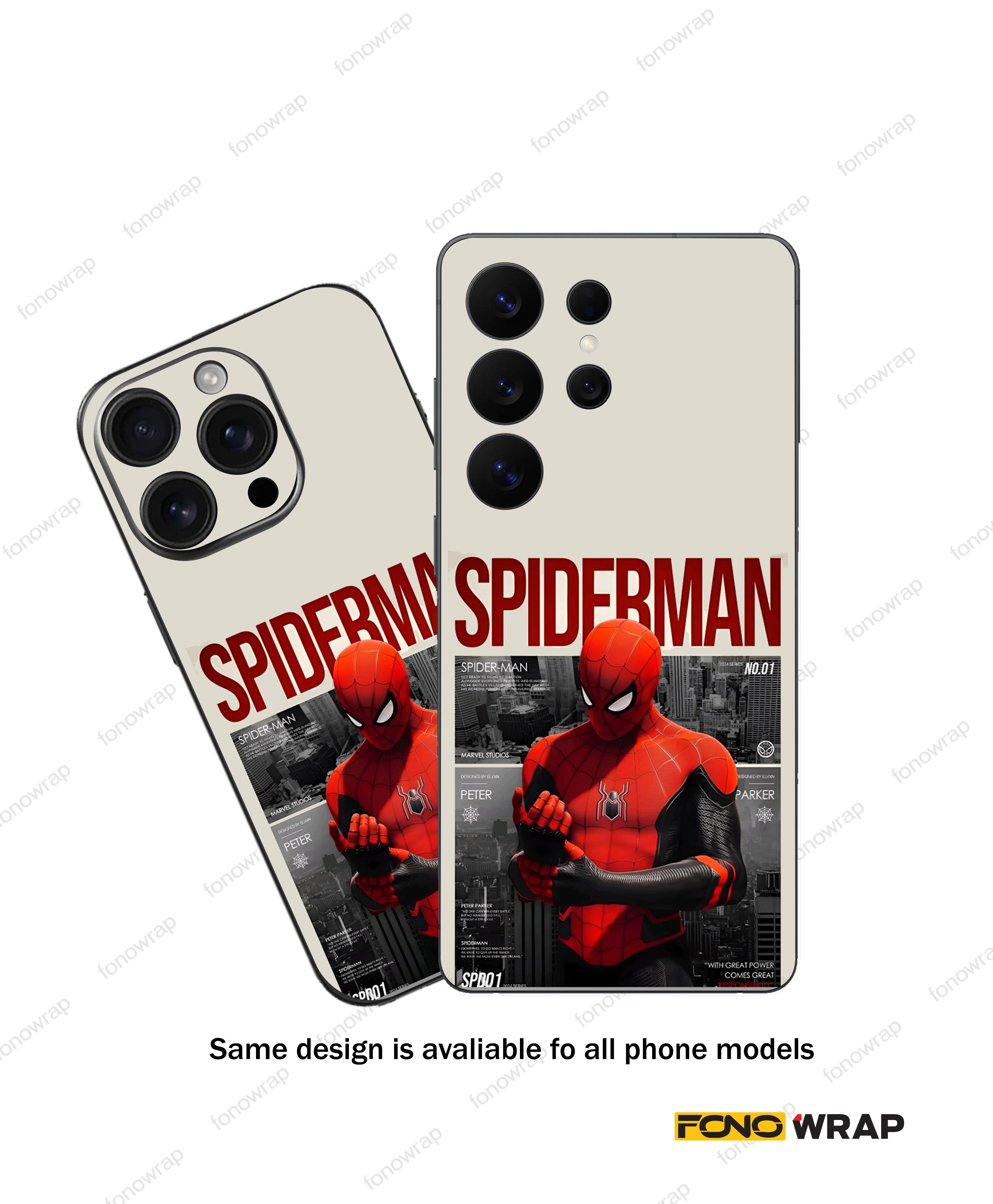 Spiderman 01 3D Embossed Mobile Skin