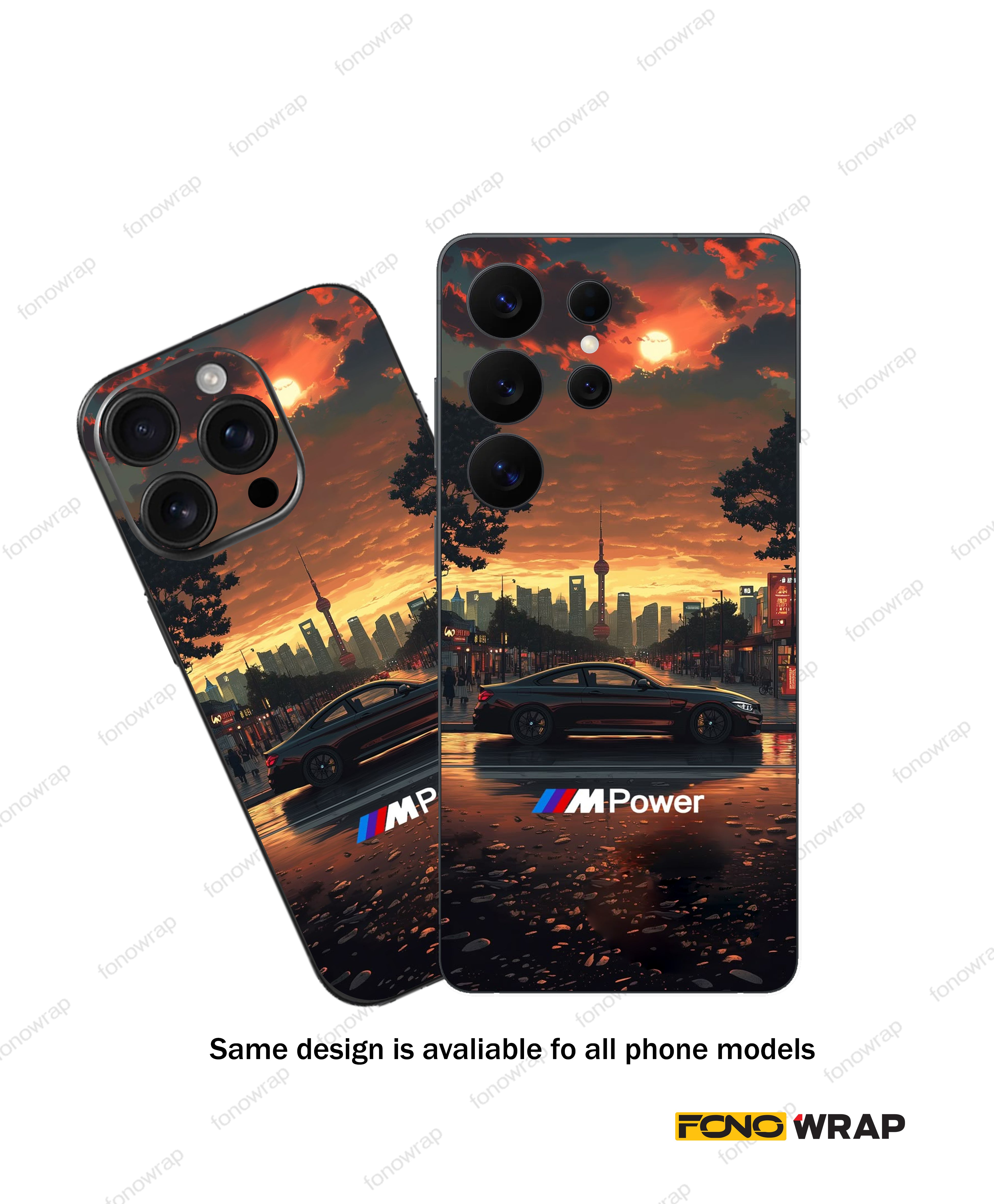 Bmw Mpower  3D Embossed Mobile Skin