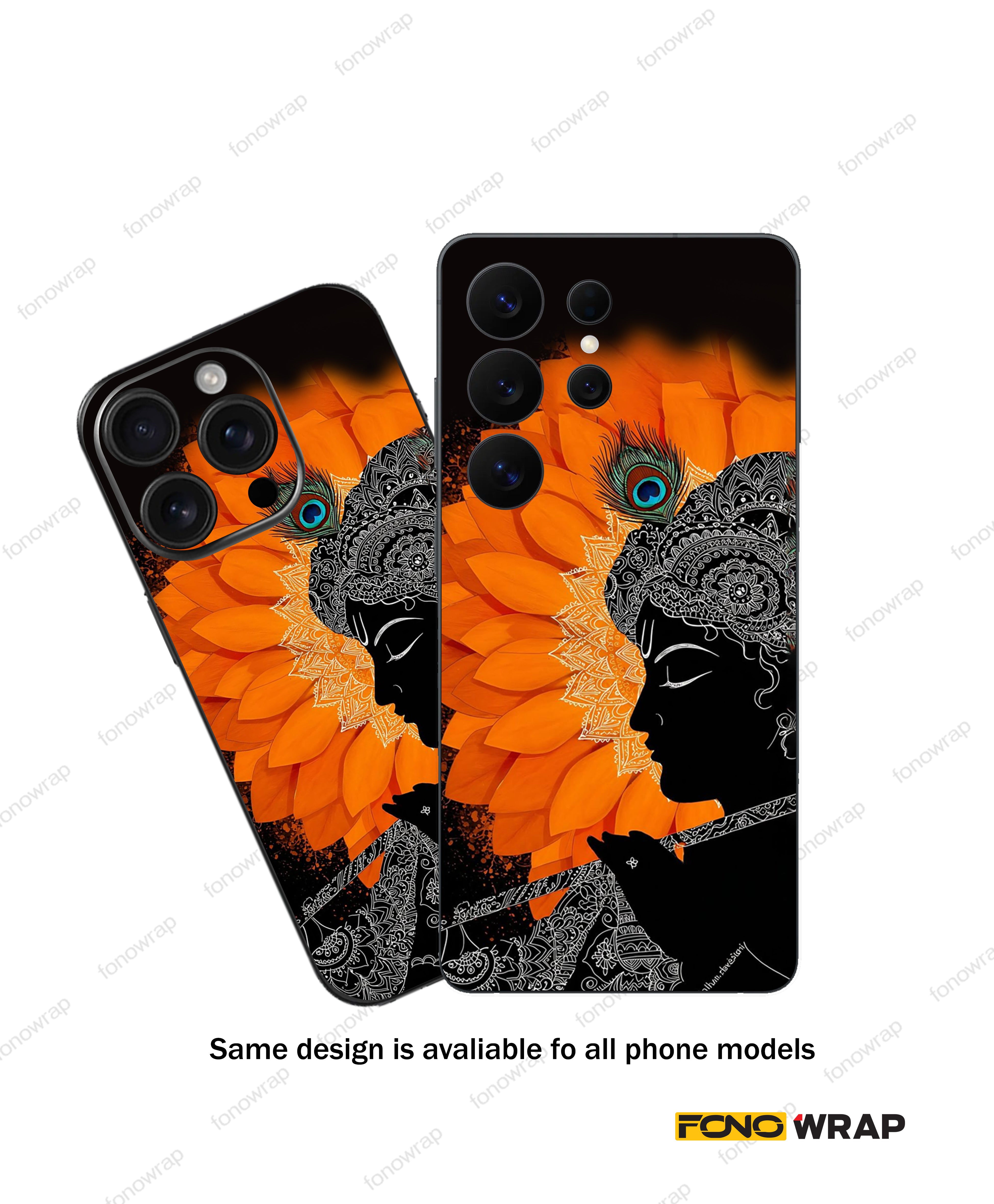 krishna 3D Embossed Mobile Skin