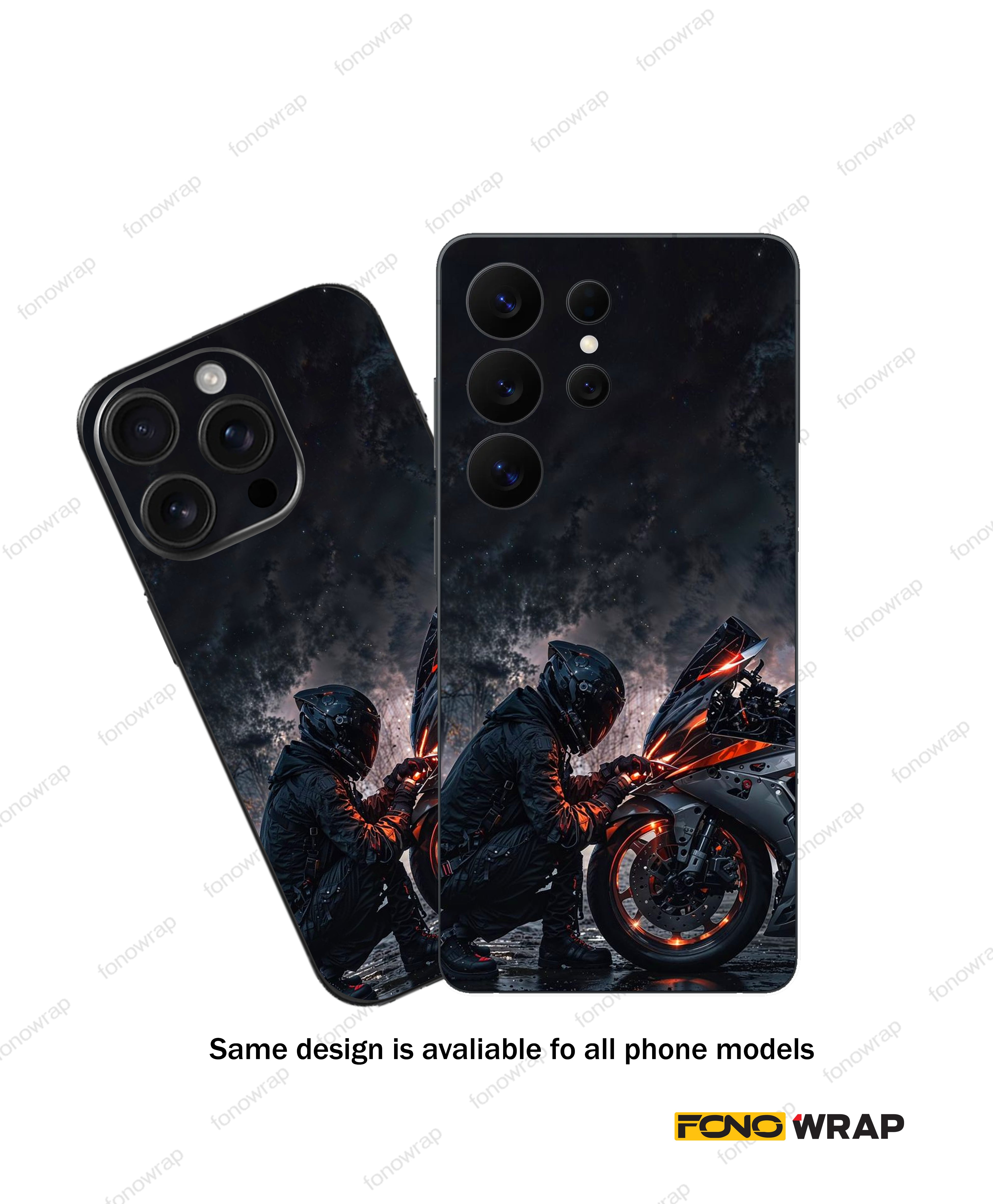 Sports Bike 3D Embossed Mobile Skin