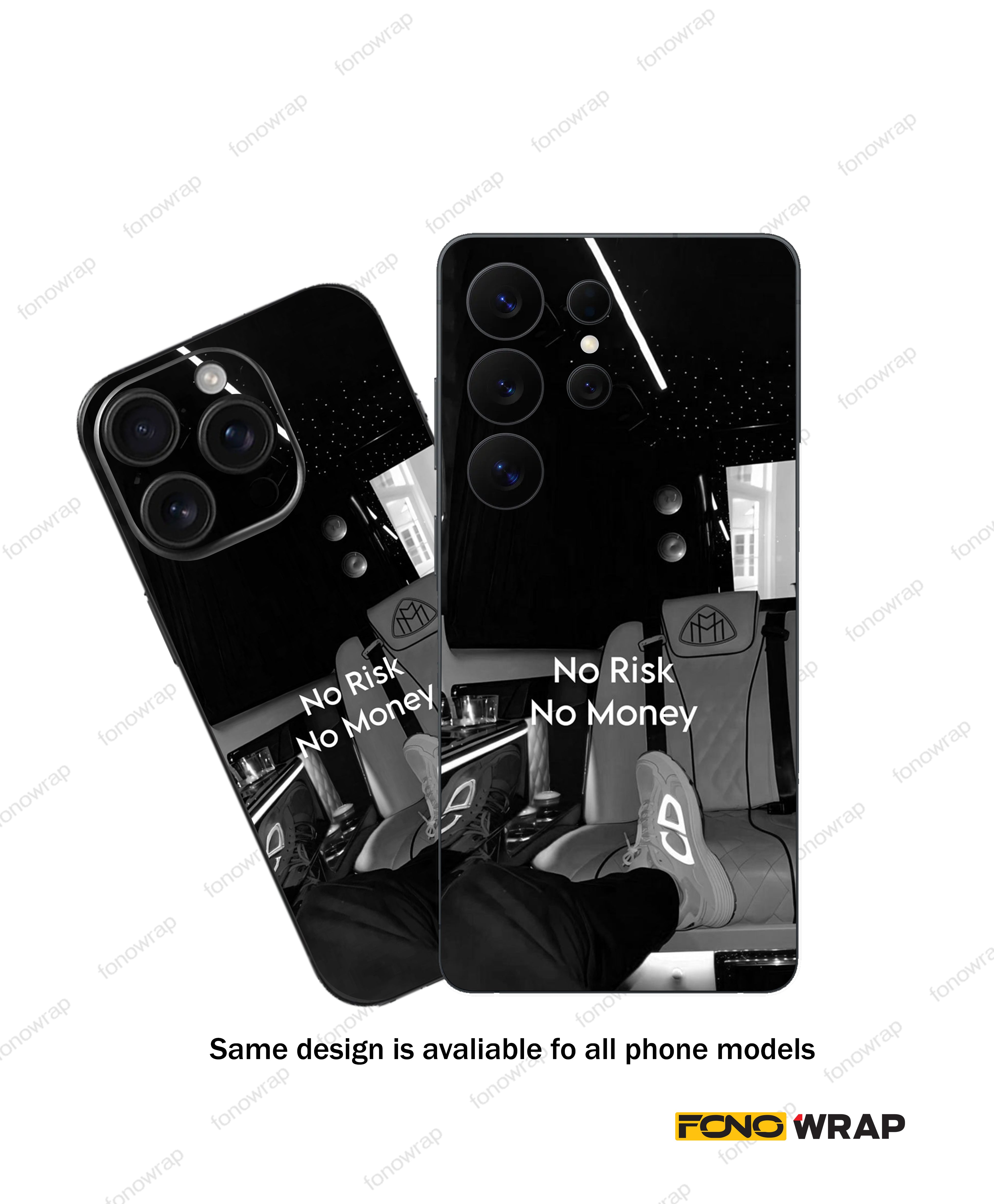 No Money 3D Embossed Mobile Skin