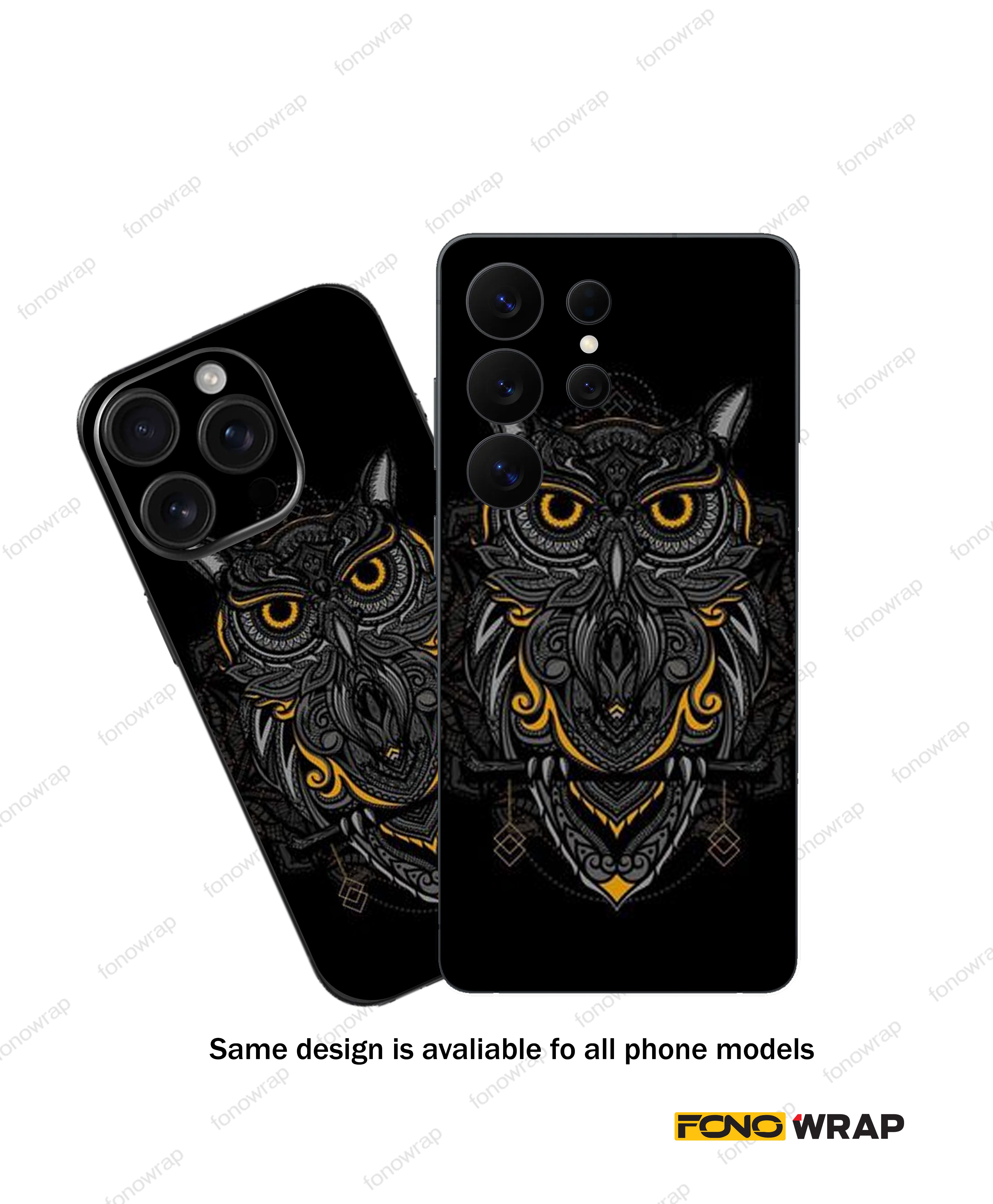Owl 3D Embossed Mobile Skin