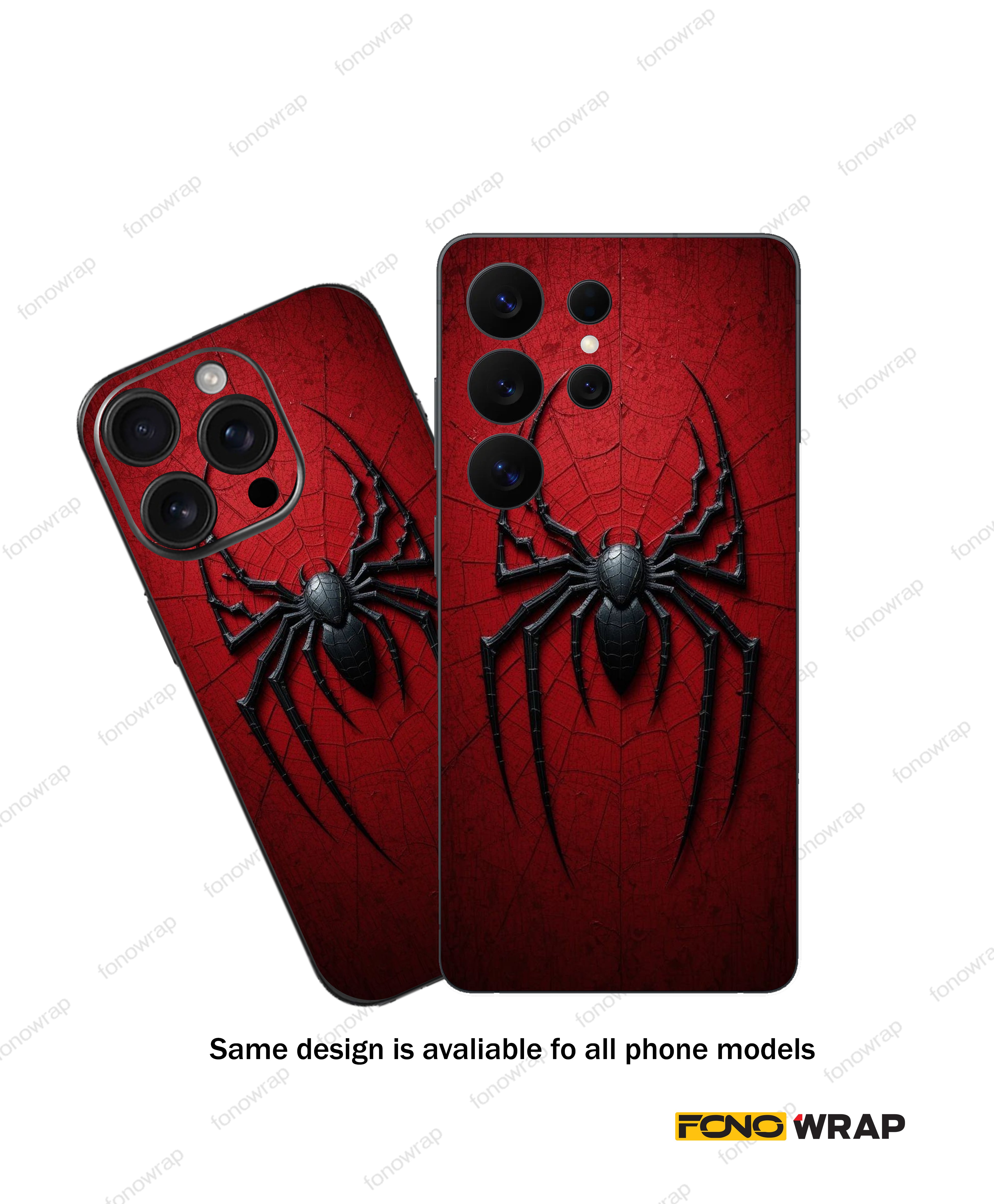 Spider02 3D Embossed Mobile Skin