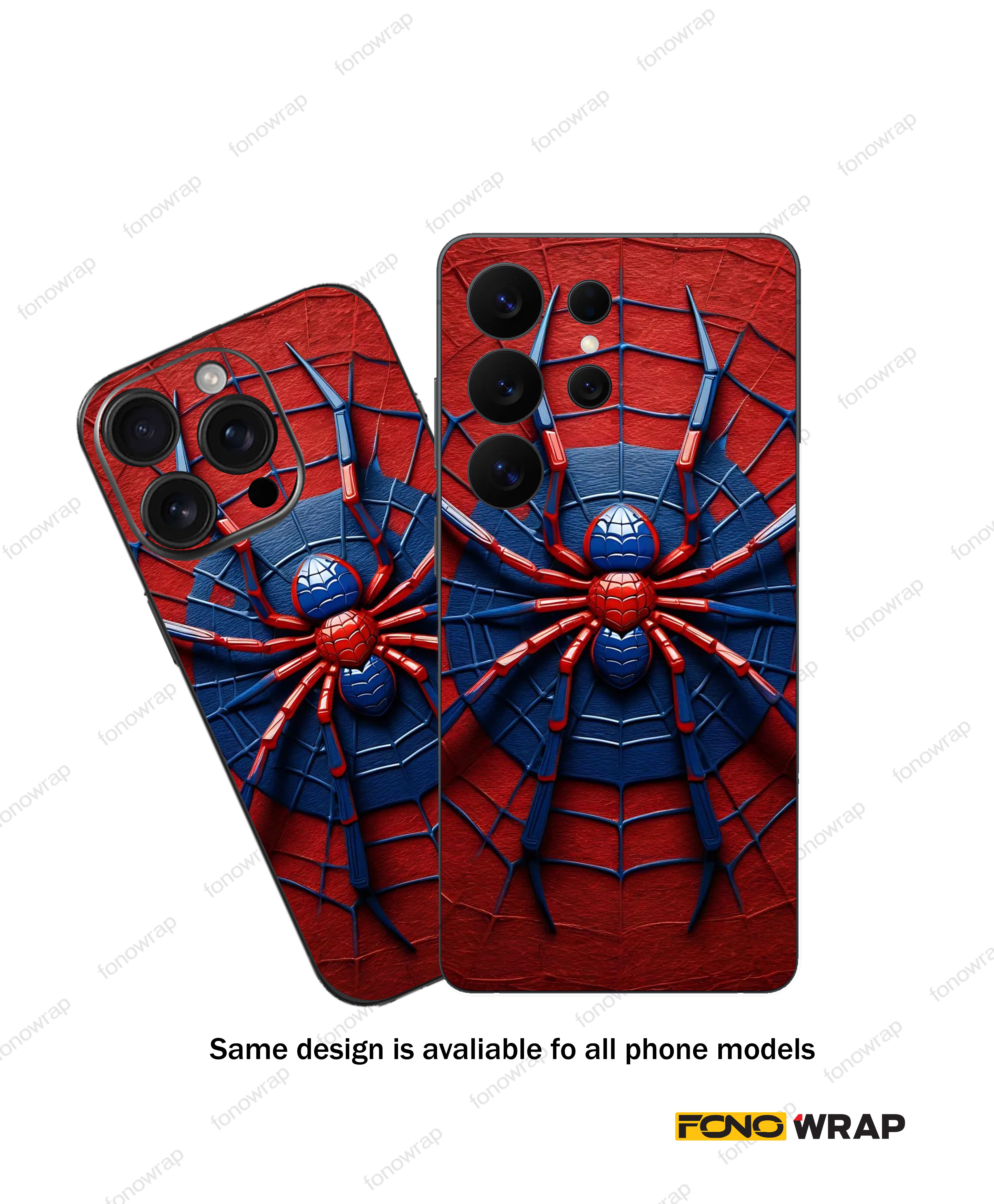 Spider web 3D Embossed Mobile Skin