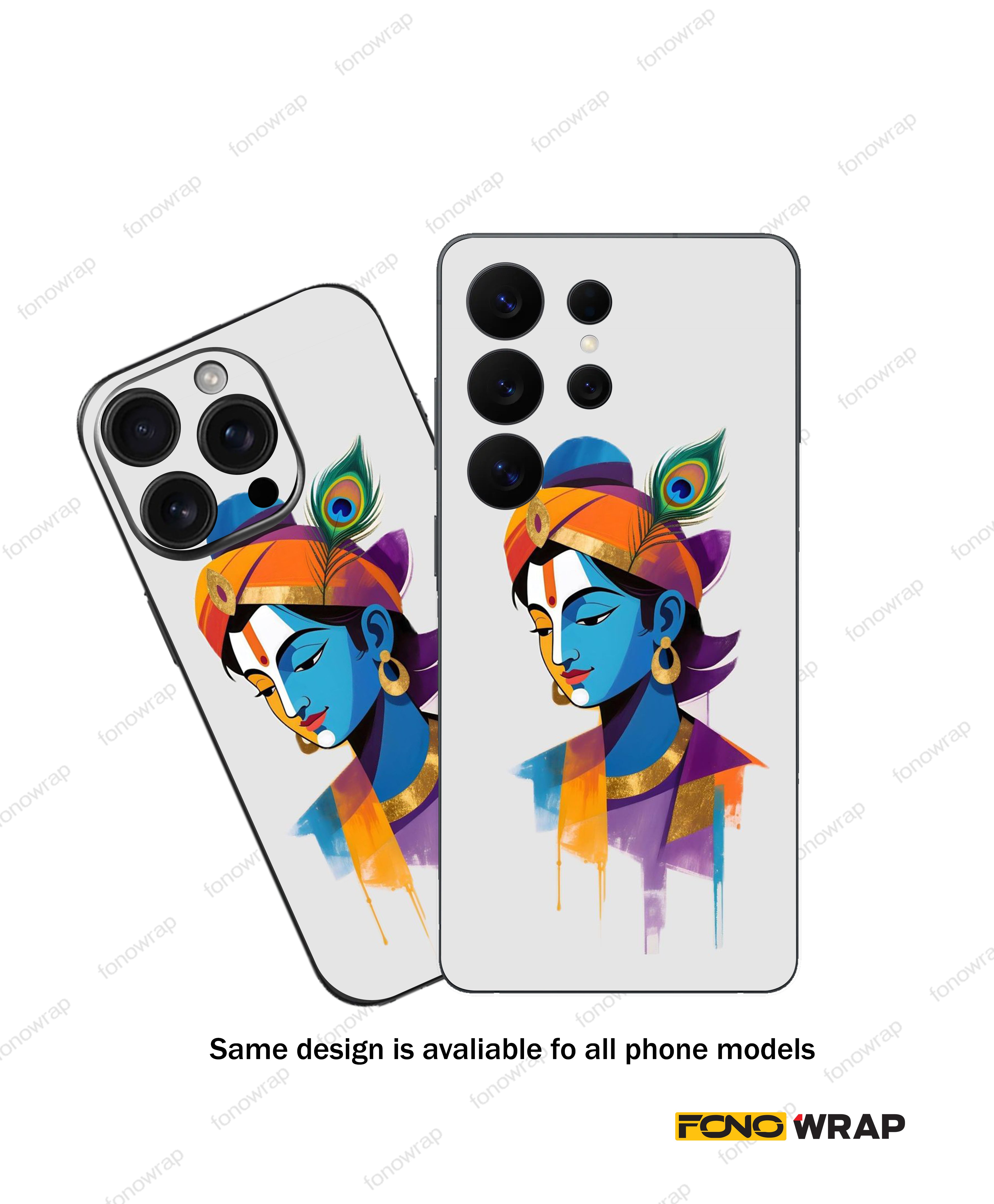 Krishna 3D Embossed Mobile Skin