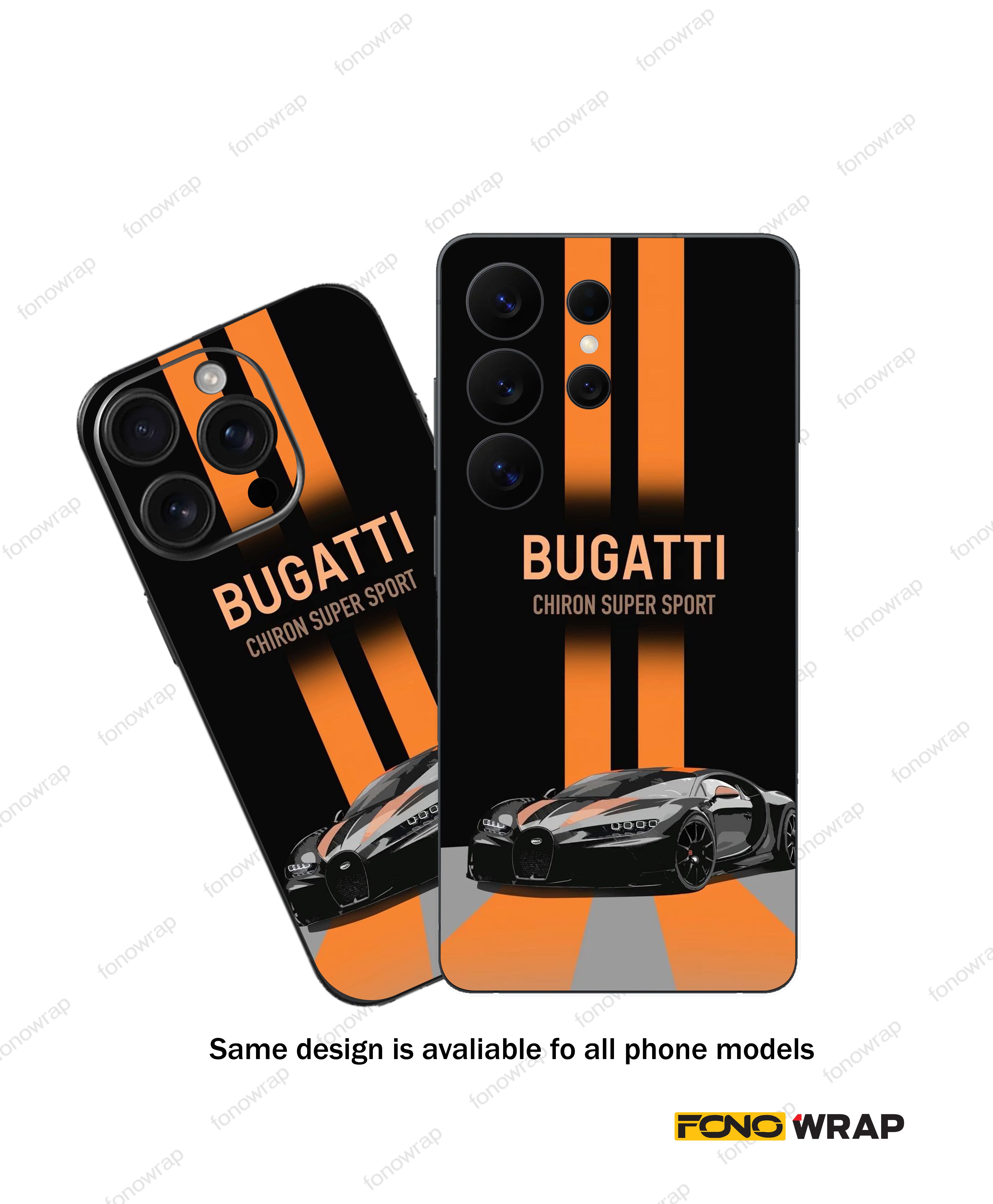 Bugatti 3D Embossed Mobile Skin