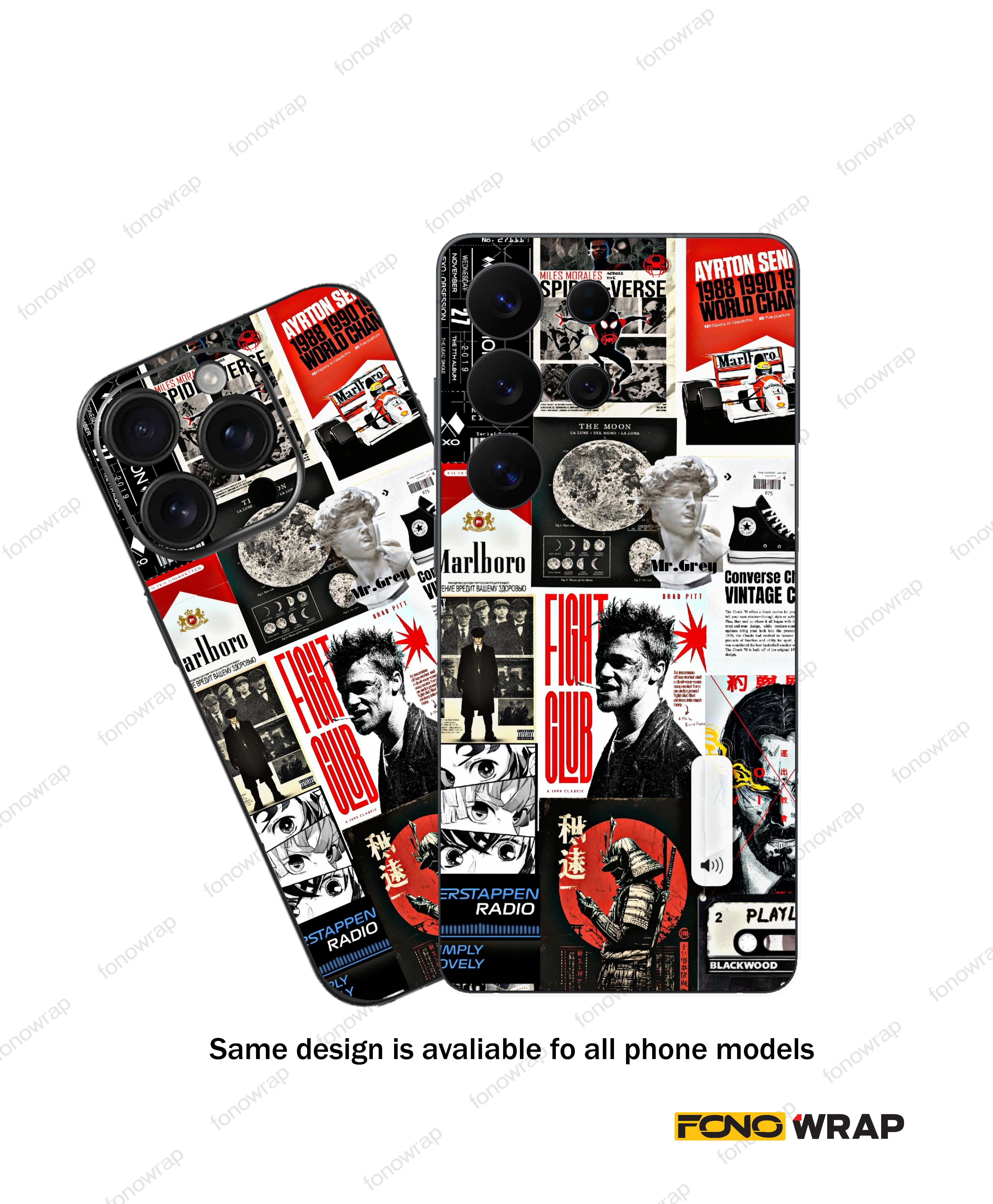 Retro Rebel 3D Embossed Mobile Skin