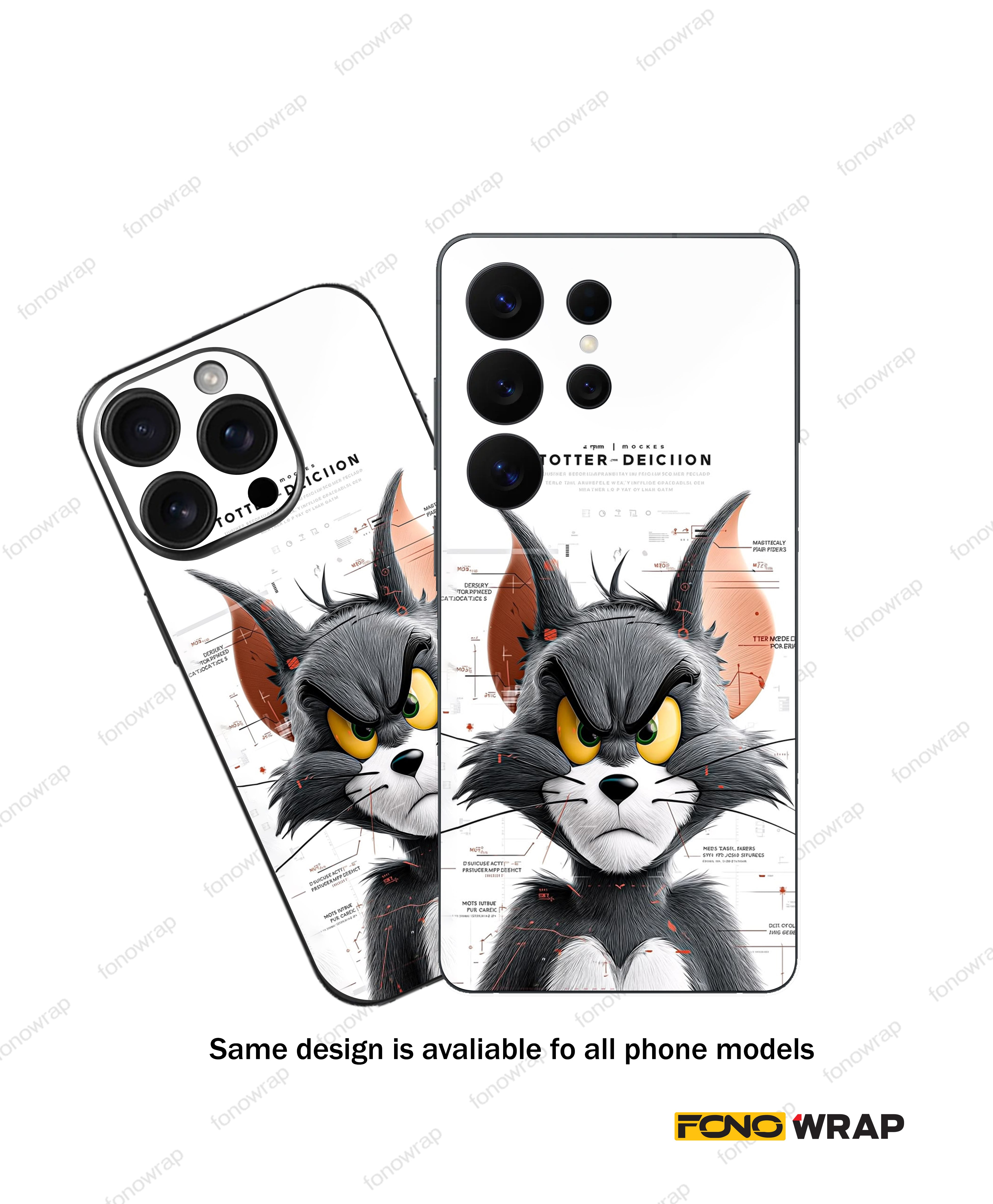 Tom 3D Embossed Mobile Skin