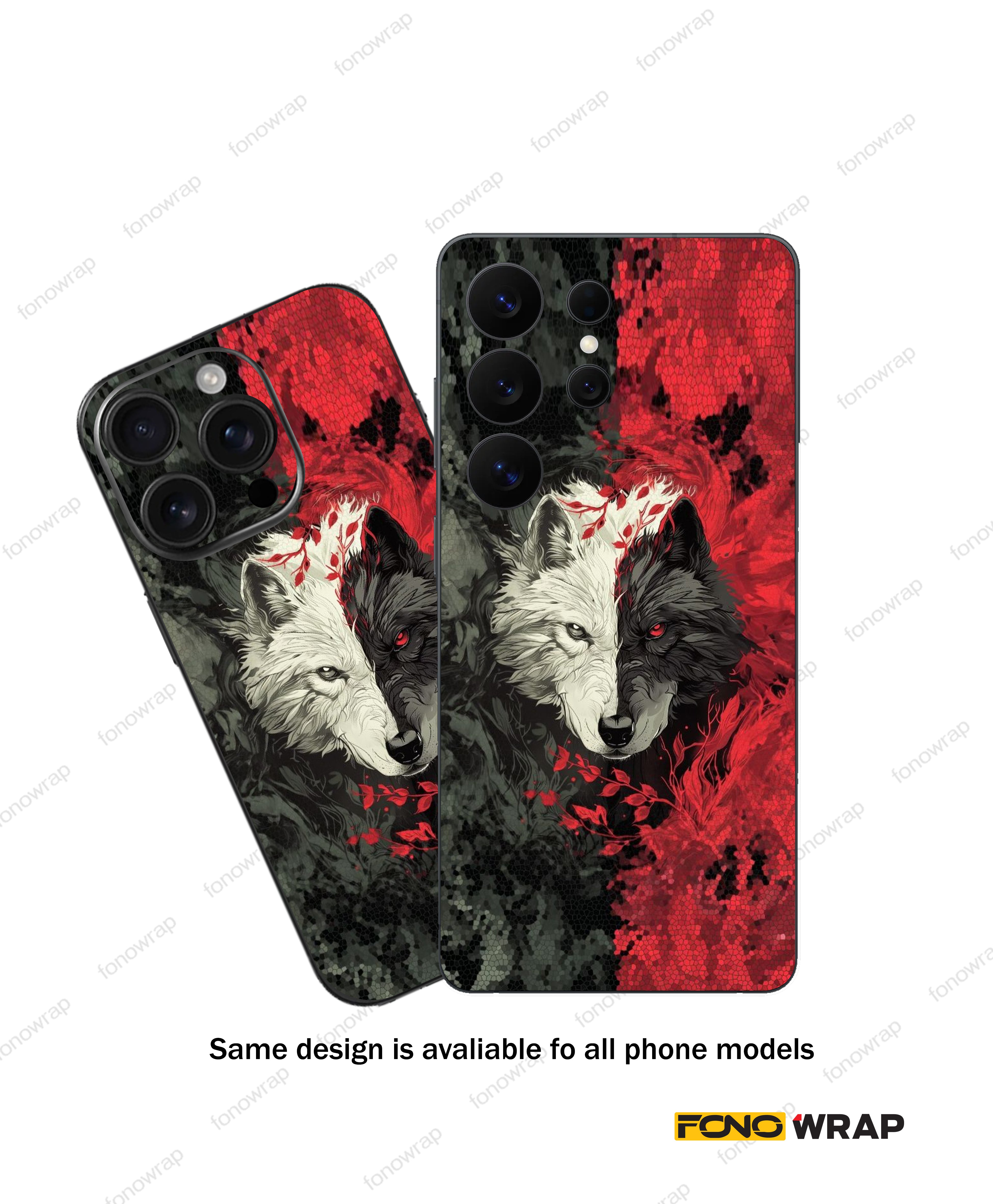wolf 3D Embossed Mobile Skin