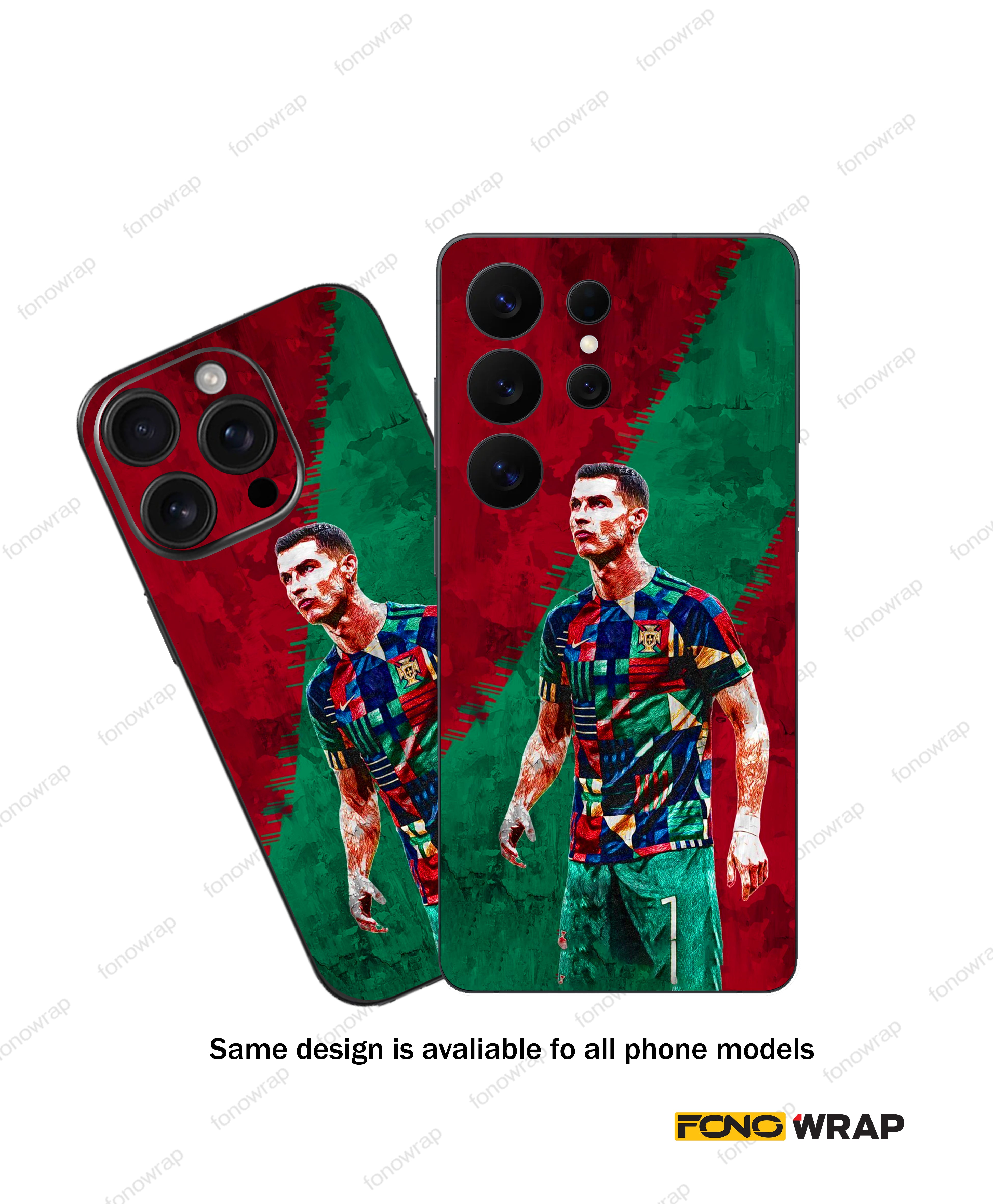 Ronaldo 3D Embossed Mobile Skin