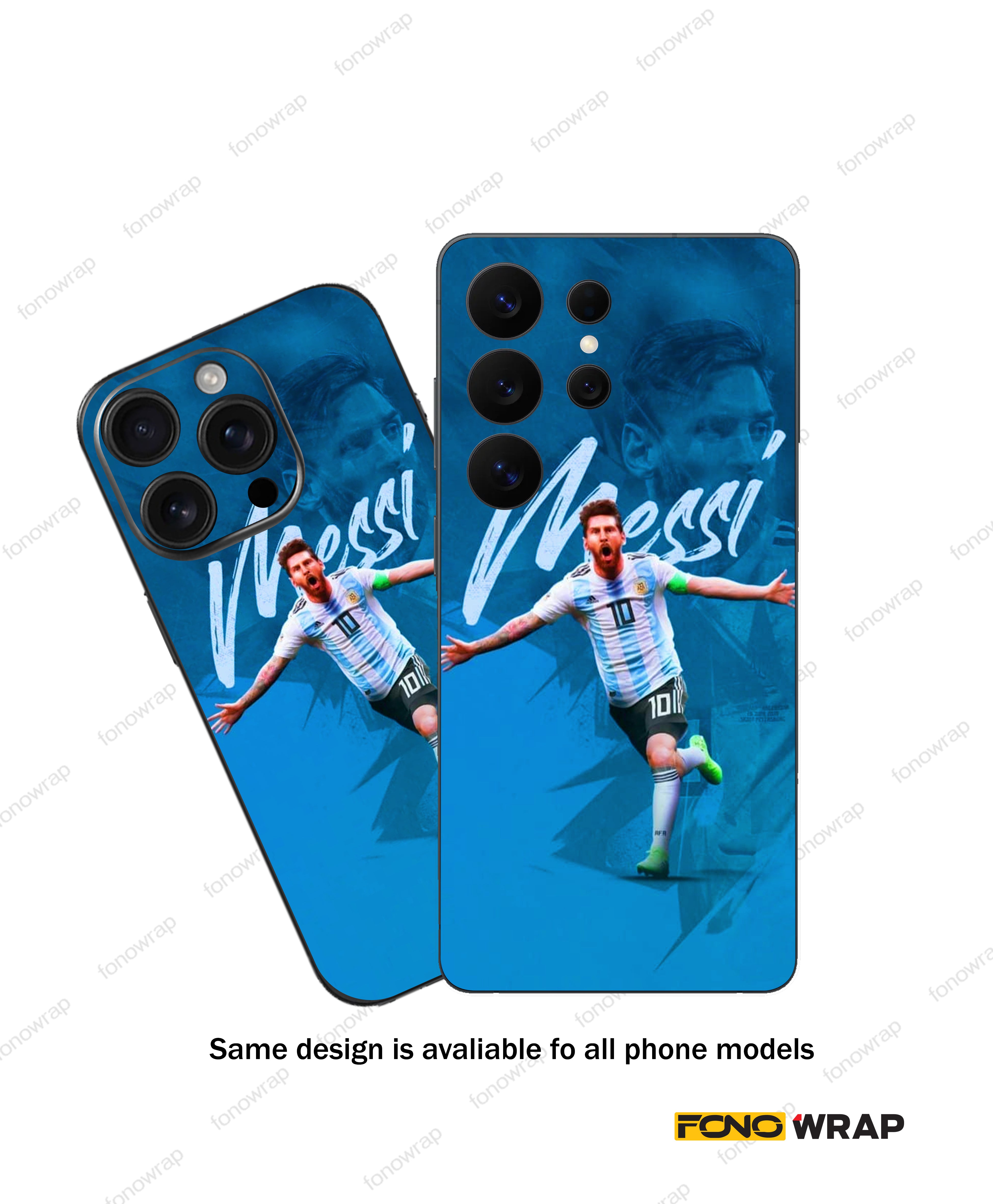 Messi 3D Embossed Mobile Skin