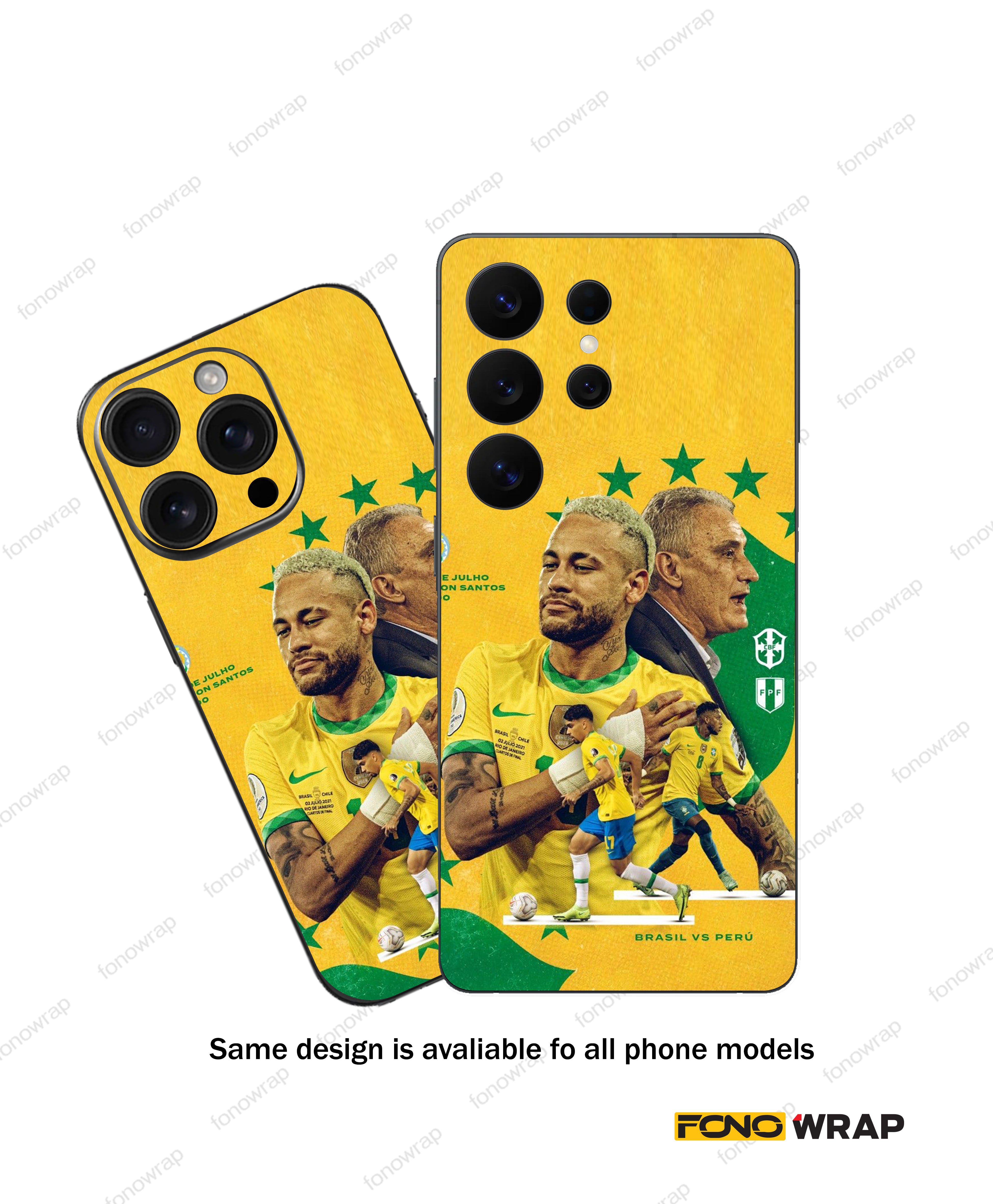 Neymar 3D Embossed Mobile Skin