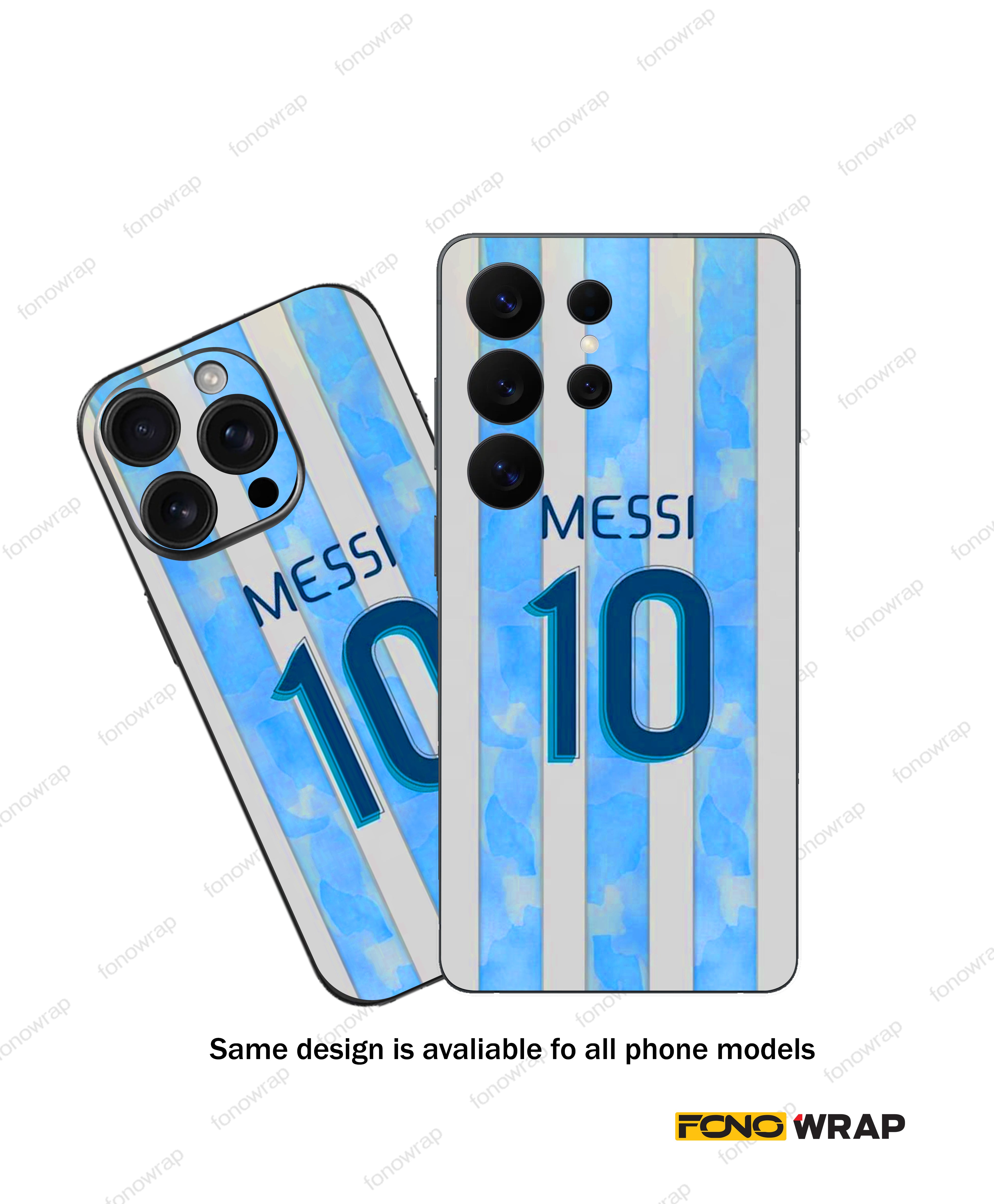 Messi 10 3D Embossed Mobile Skin