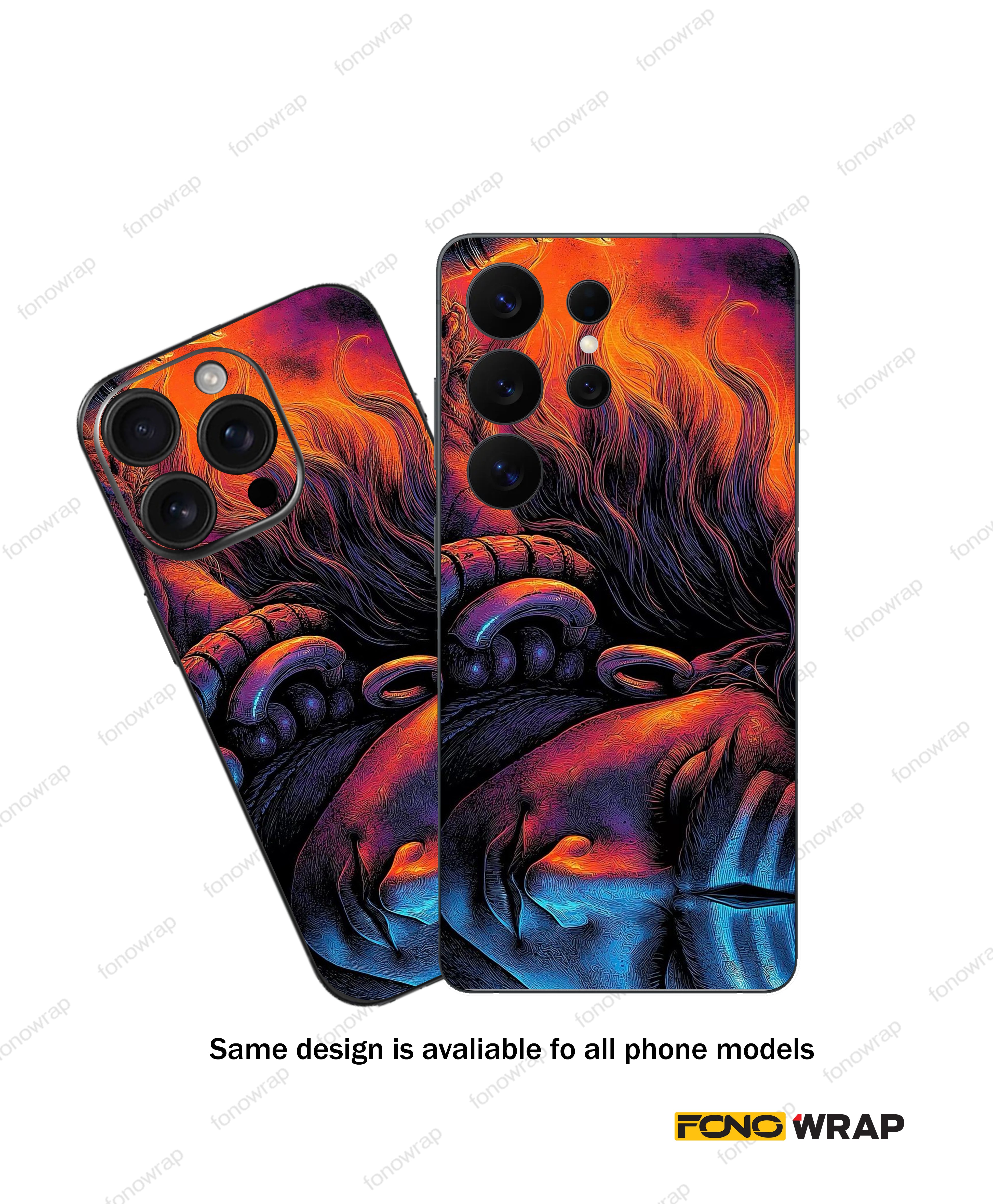 shiva 3D Embossed Mobile Skin