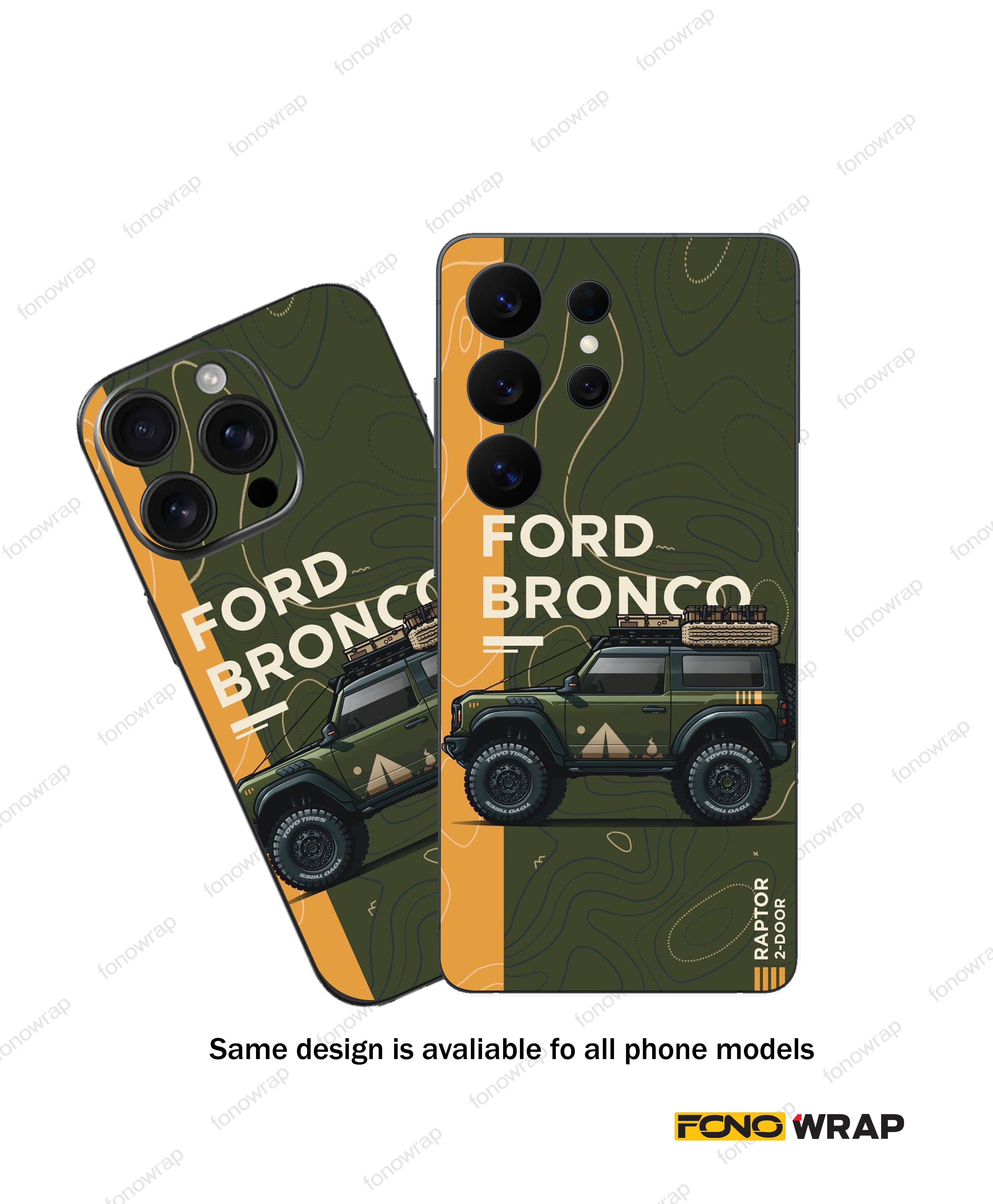 Ford bronco 3D Embossed Mobile Skin