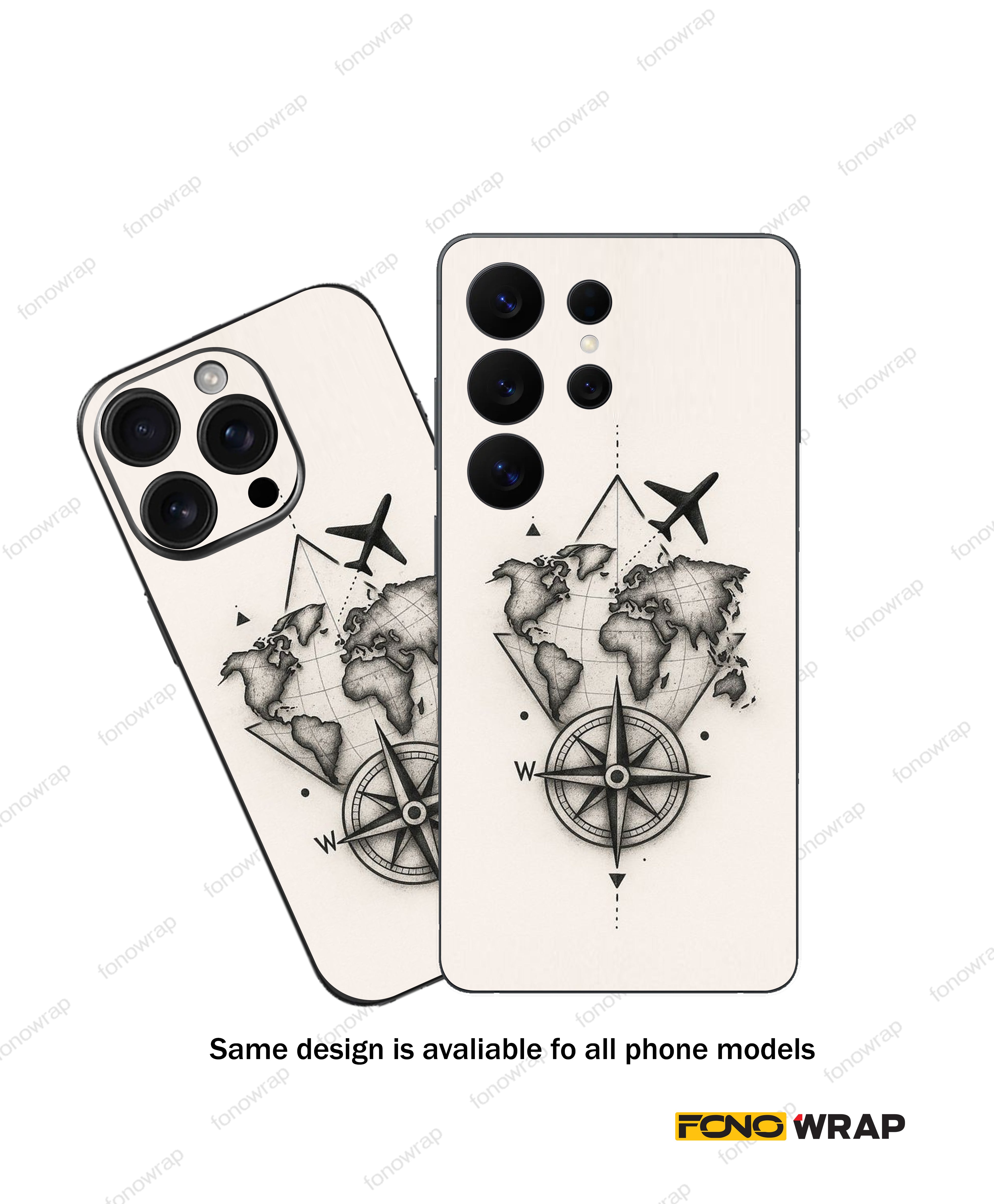 Travel 3D Embossed Mobile Skin