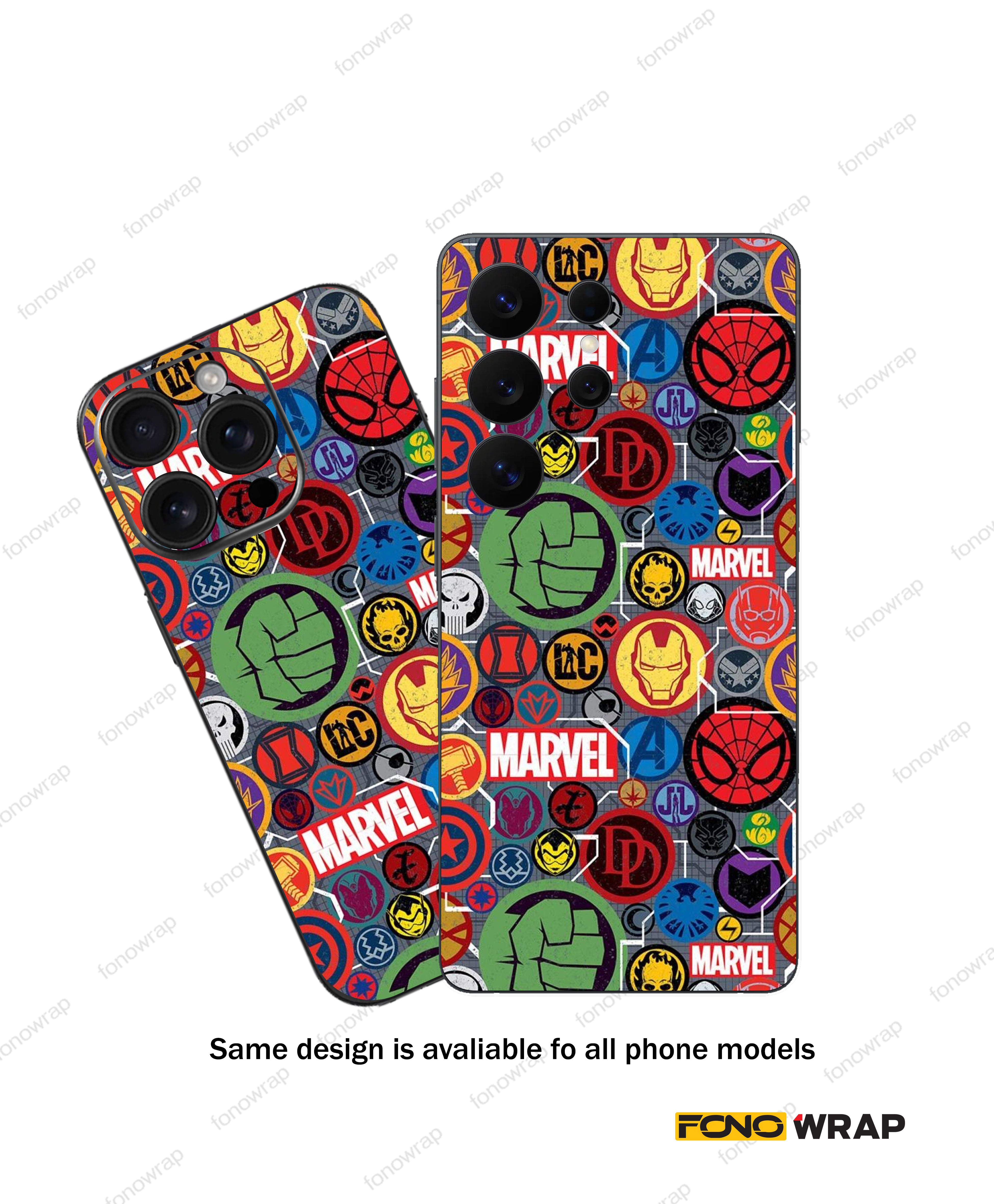 Marvel 3D Embossed Mobile Skin