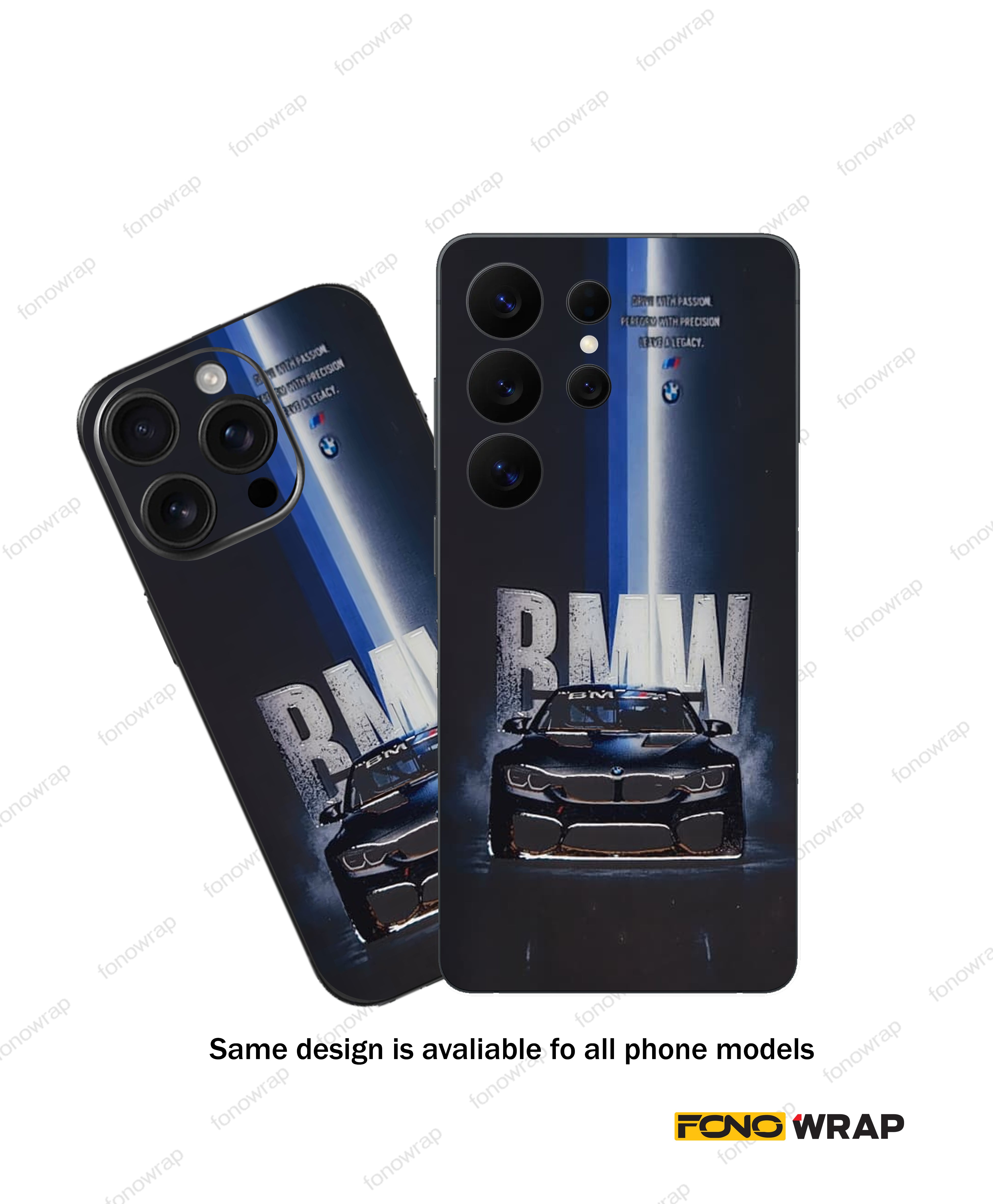 BMW Car 3D Embossed Mobile Skin