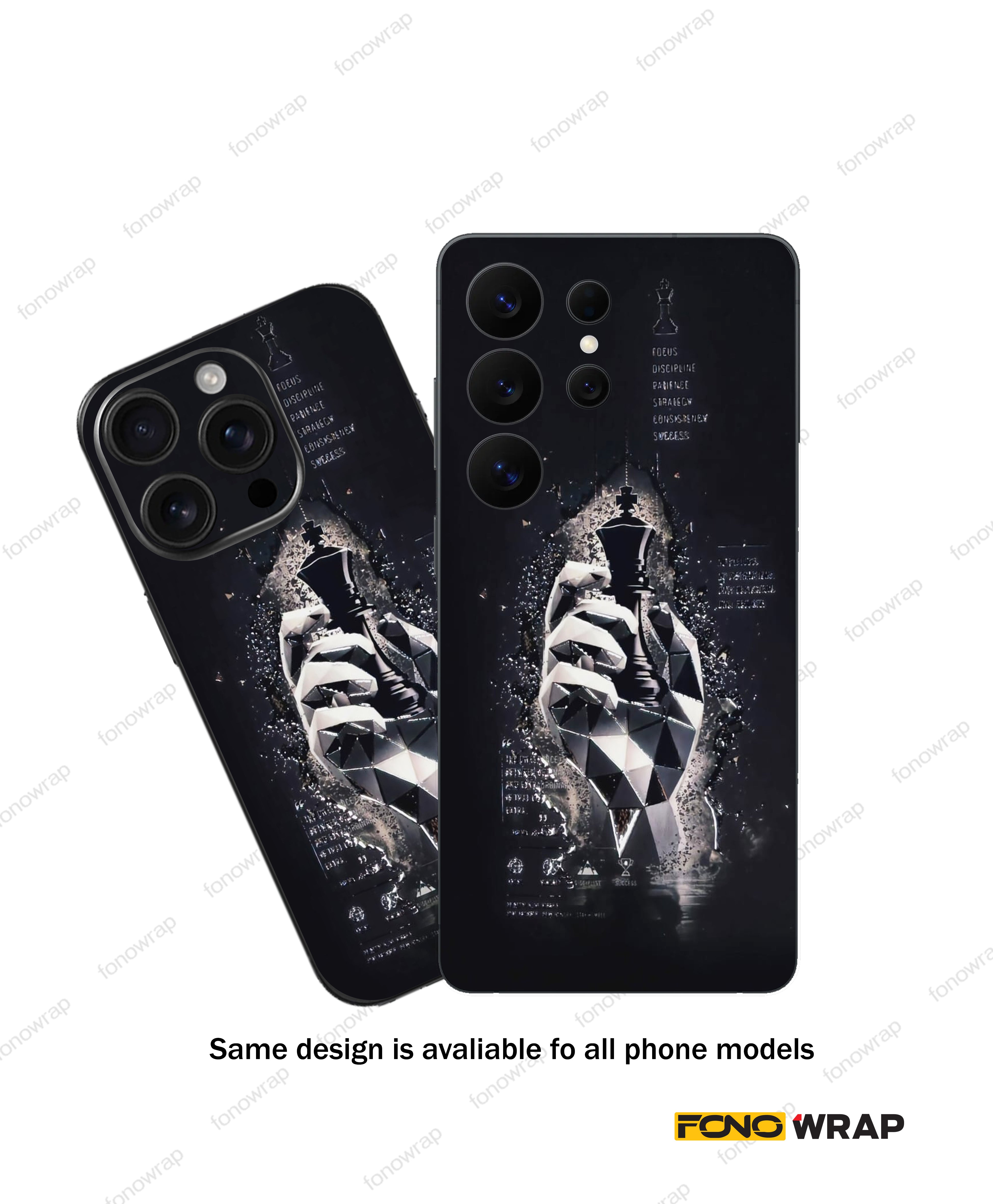 Chess King 3D Embossed Mobile Skin