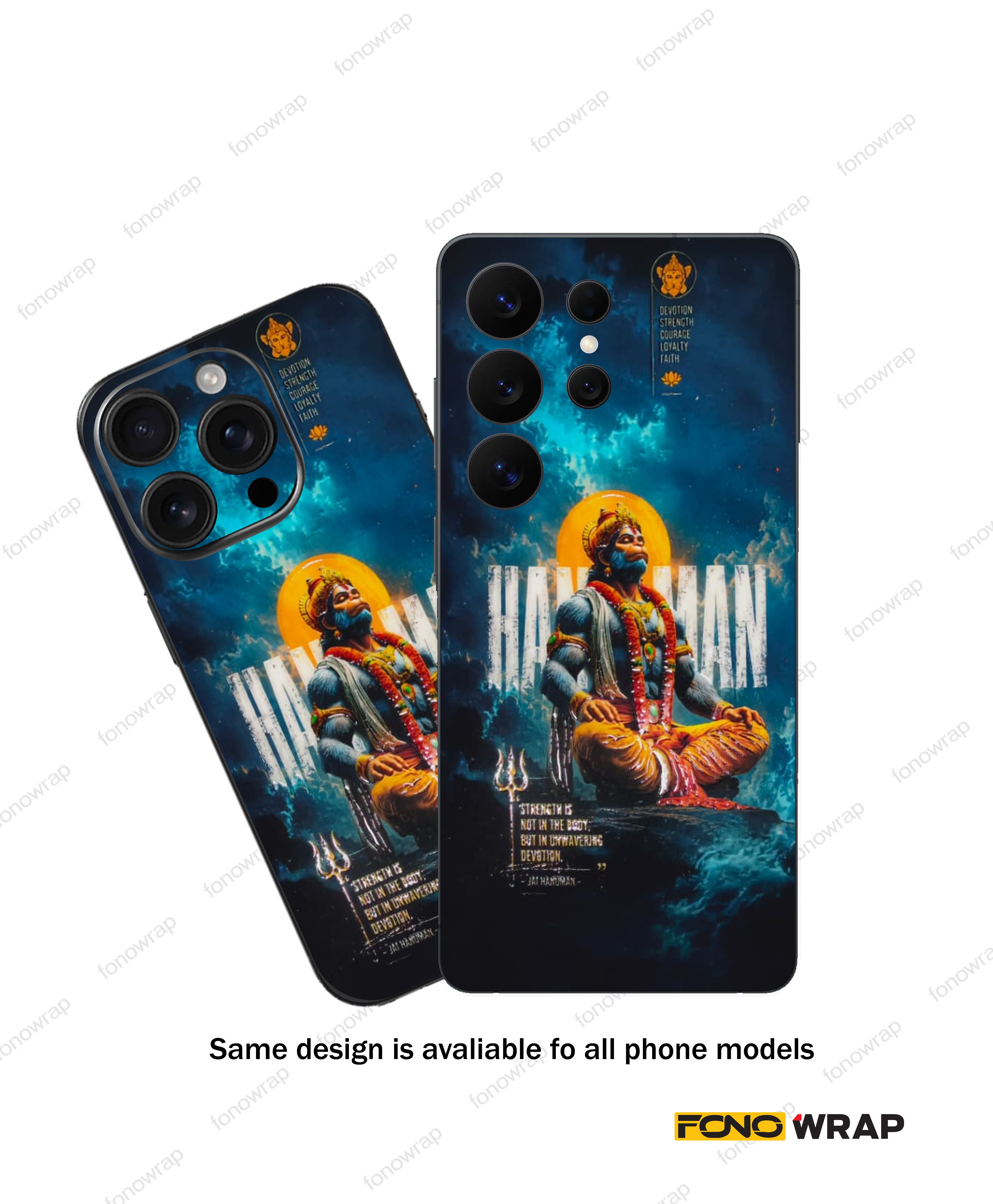 Lord Hanuman 3D Embossed Mobile Skin