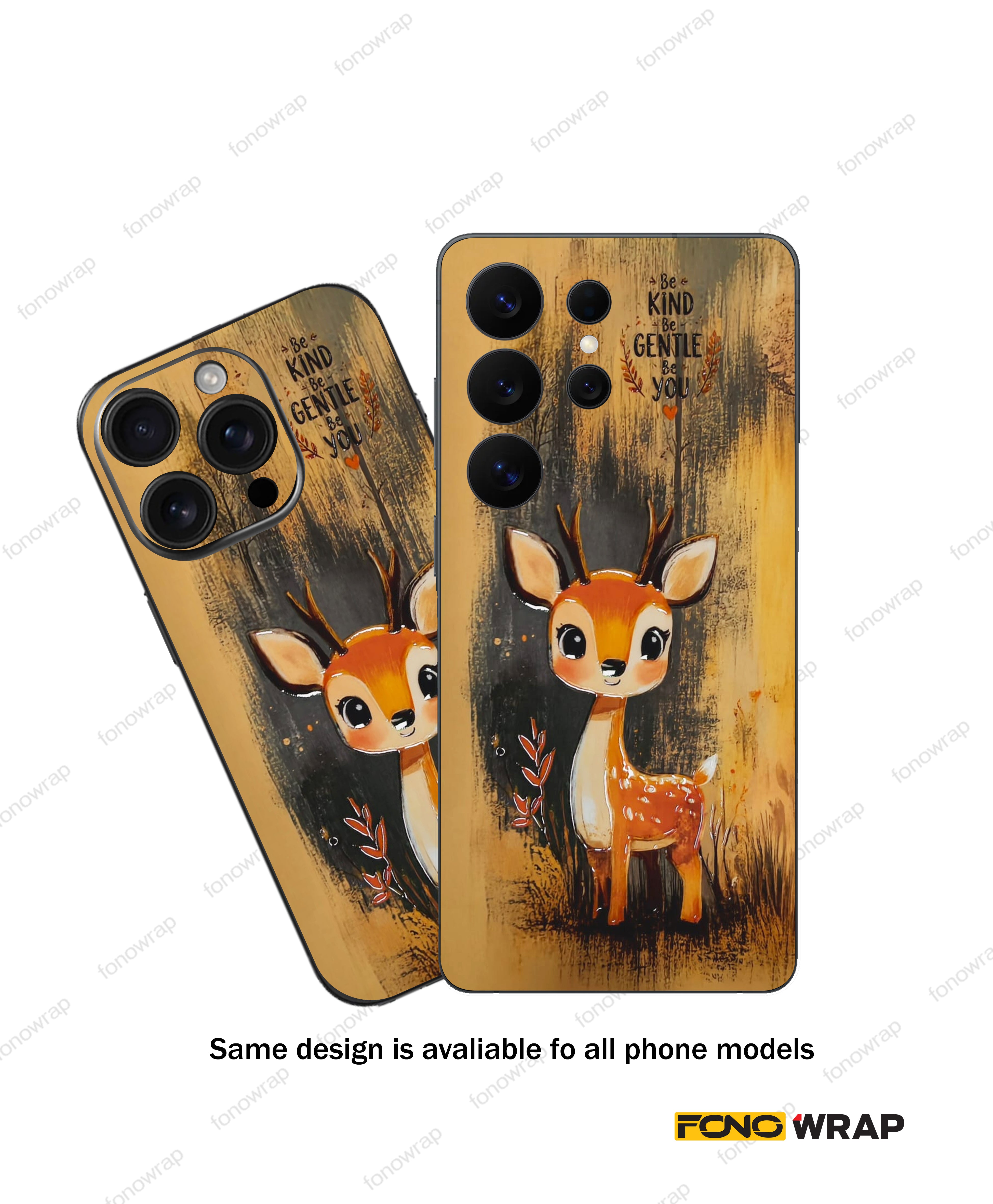 Cute Deer 3D Embossed Mobile Skin
