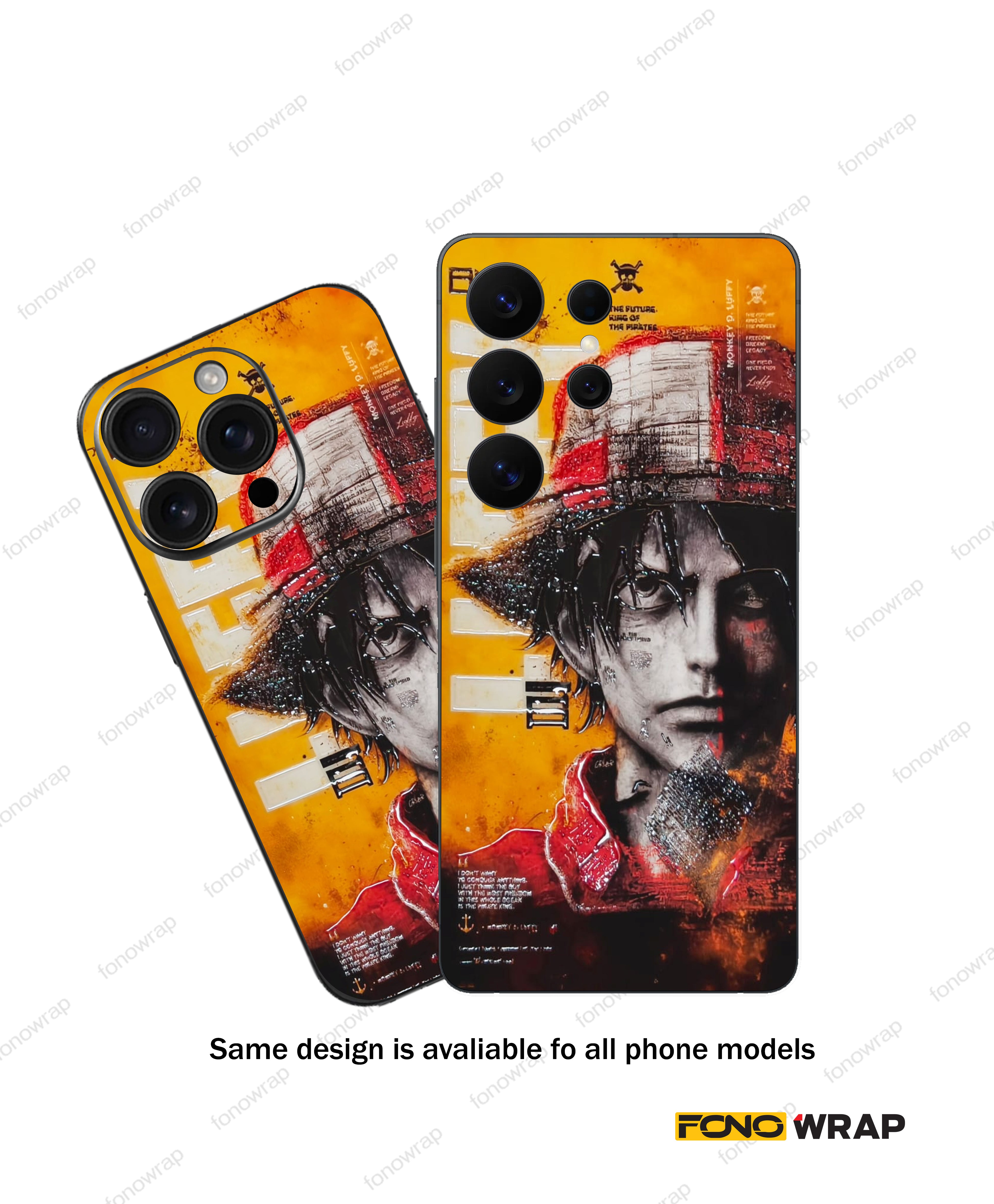 D Luffy 3D Embossed Mobile Skin