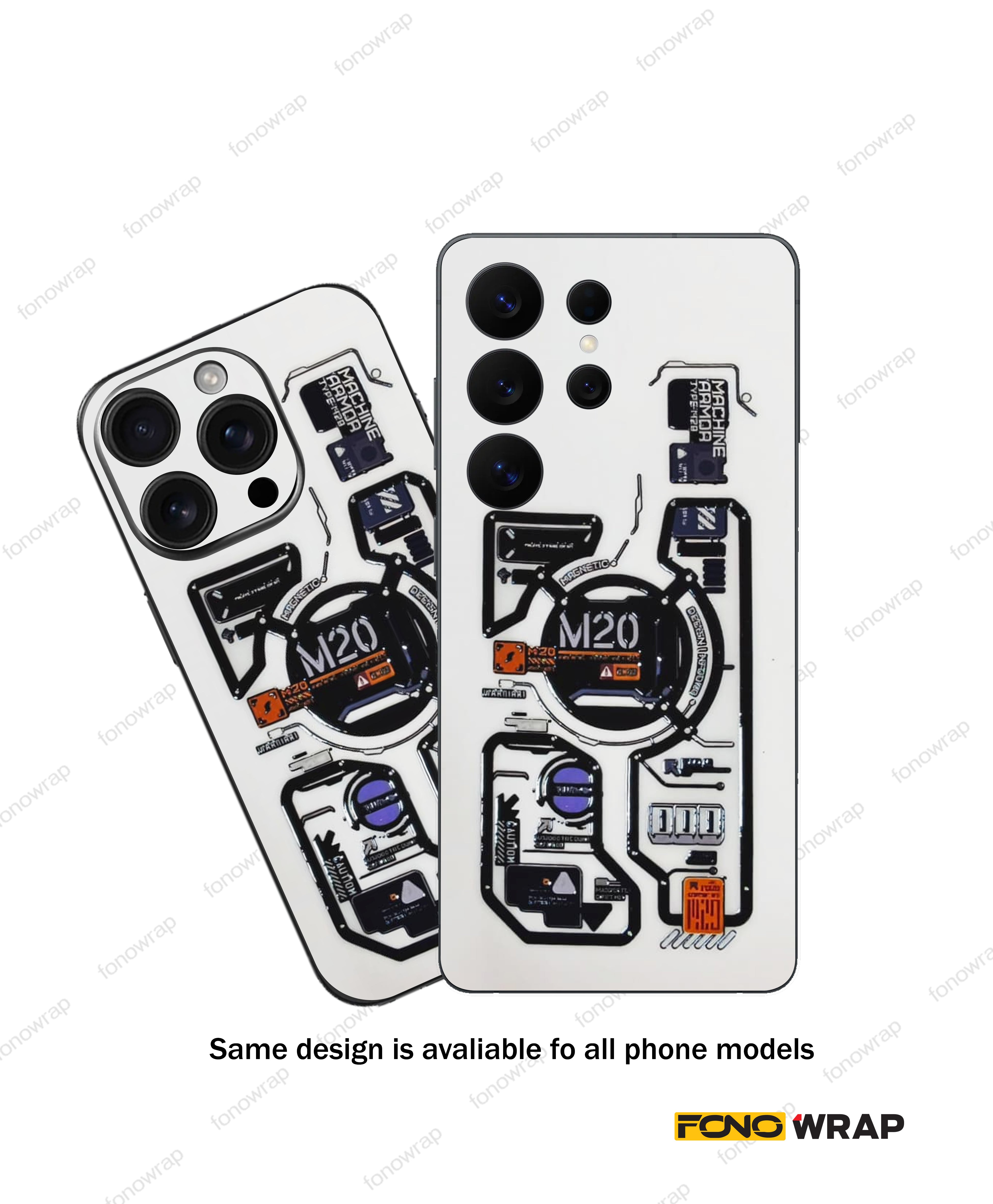 M20 3D Embossed Mobile Skin